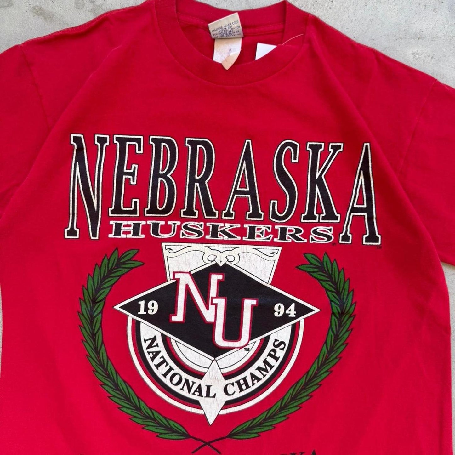 Vintage 1994 Nebraska Huskers National Champs T-Shirt - Medium