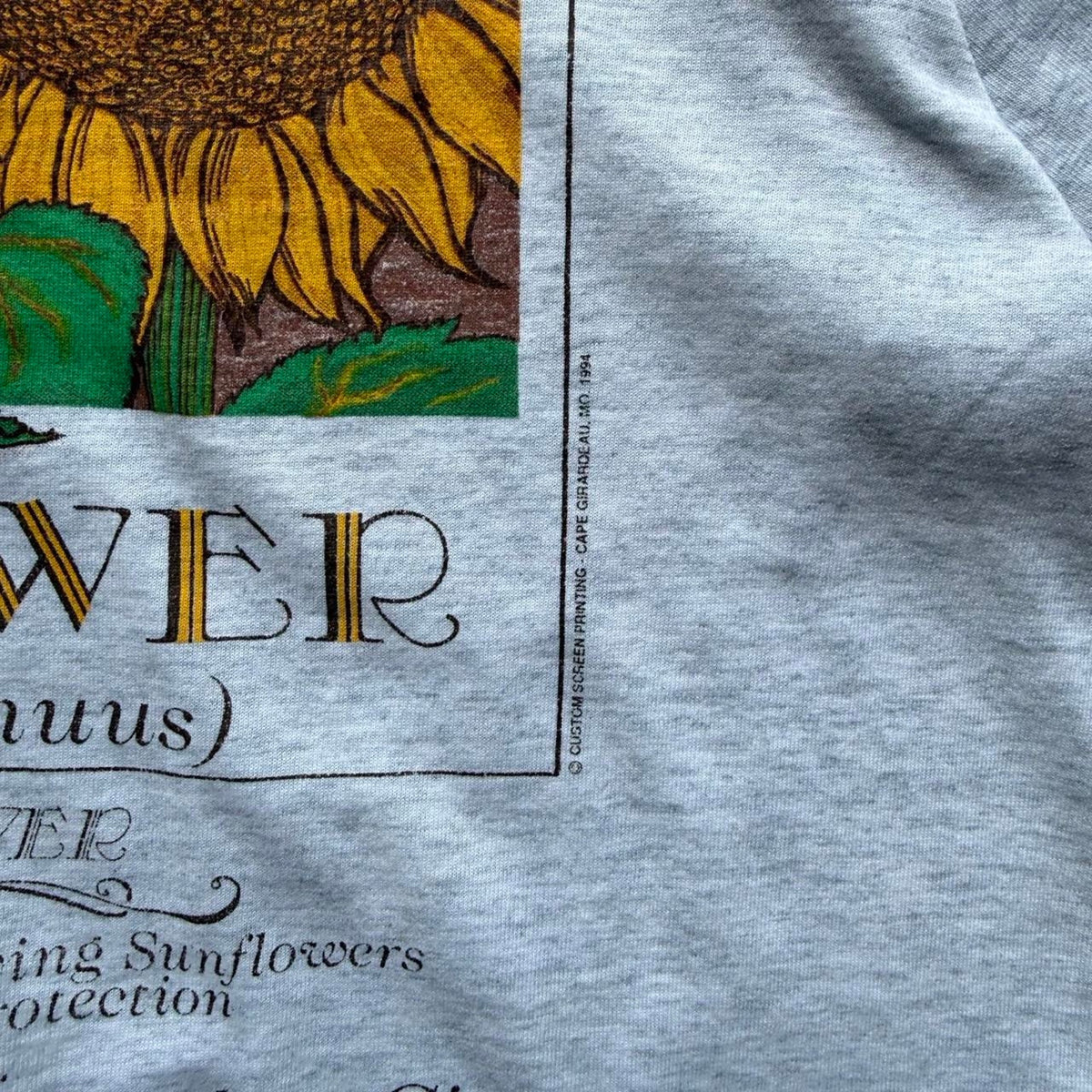 Vintage 90s Sunflower Flower T-Shirt - Large
