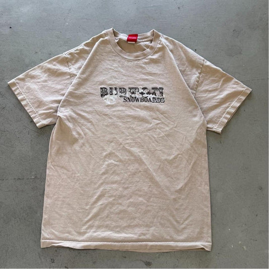 Vintage 90s Burton Snowboards Text T-Shirt - Large