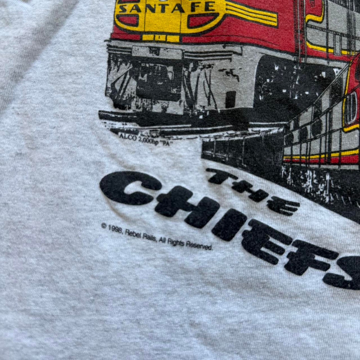 Vintage 90s Locomotive The Chiefs Train T-Shirt - Kids Large