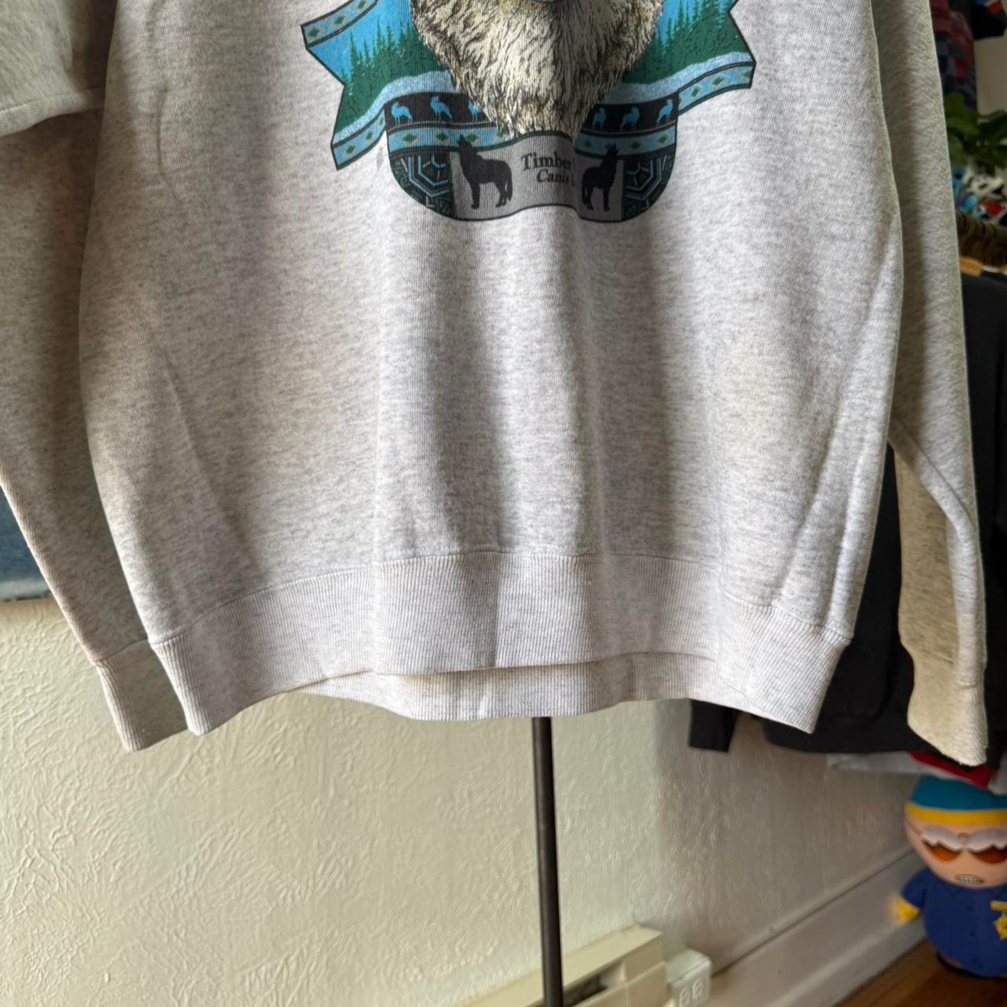 Vintage 90s Wolf Animal Nature Crewneck - Large