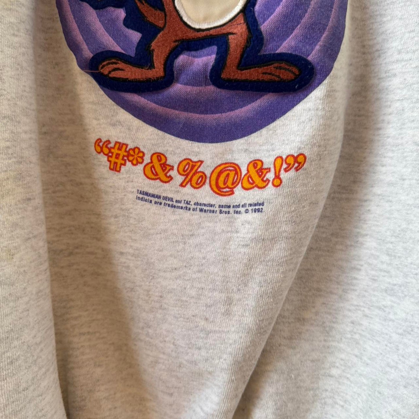 Vintage 90s Looney Tunes Taz Cartoon Crewneck - Large
