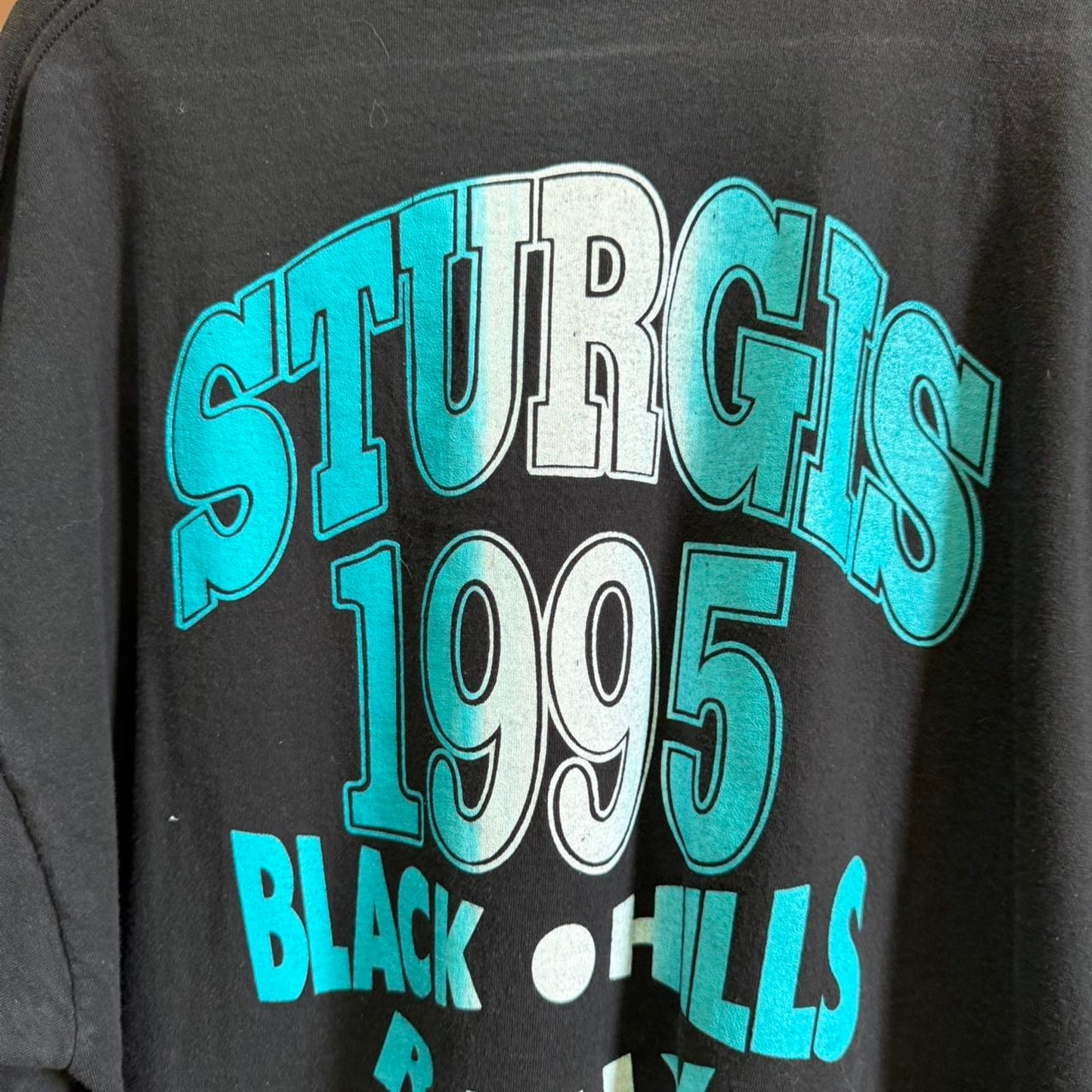 Vintage 90s Sturgis Black Hills Rally 1995 Motorcycle Biker T-Shirt