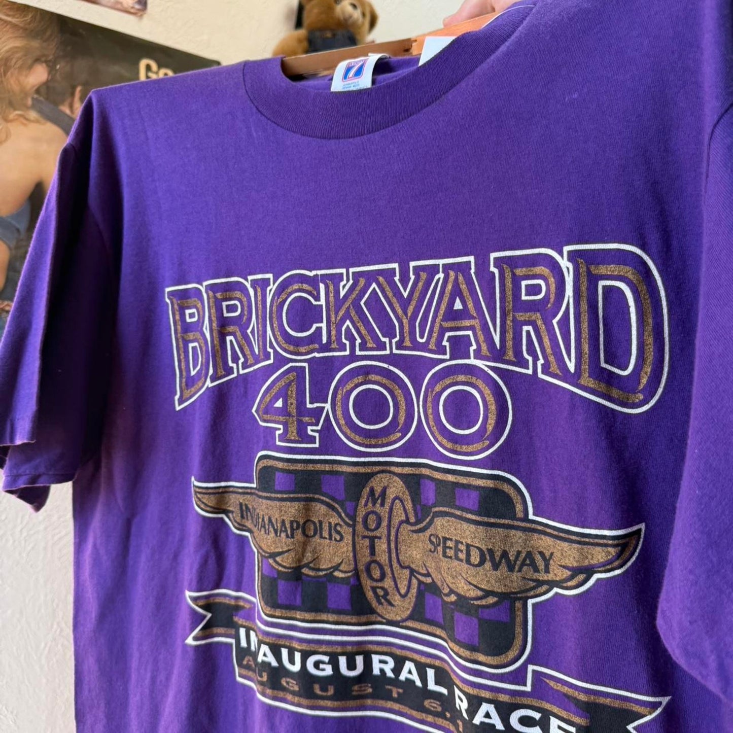 Vintage 90s NASCAR Brickyard 400 Inaugural Race T-Shirt - Large