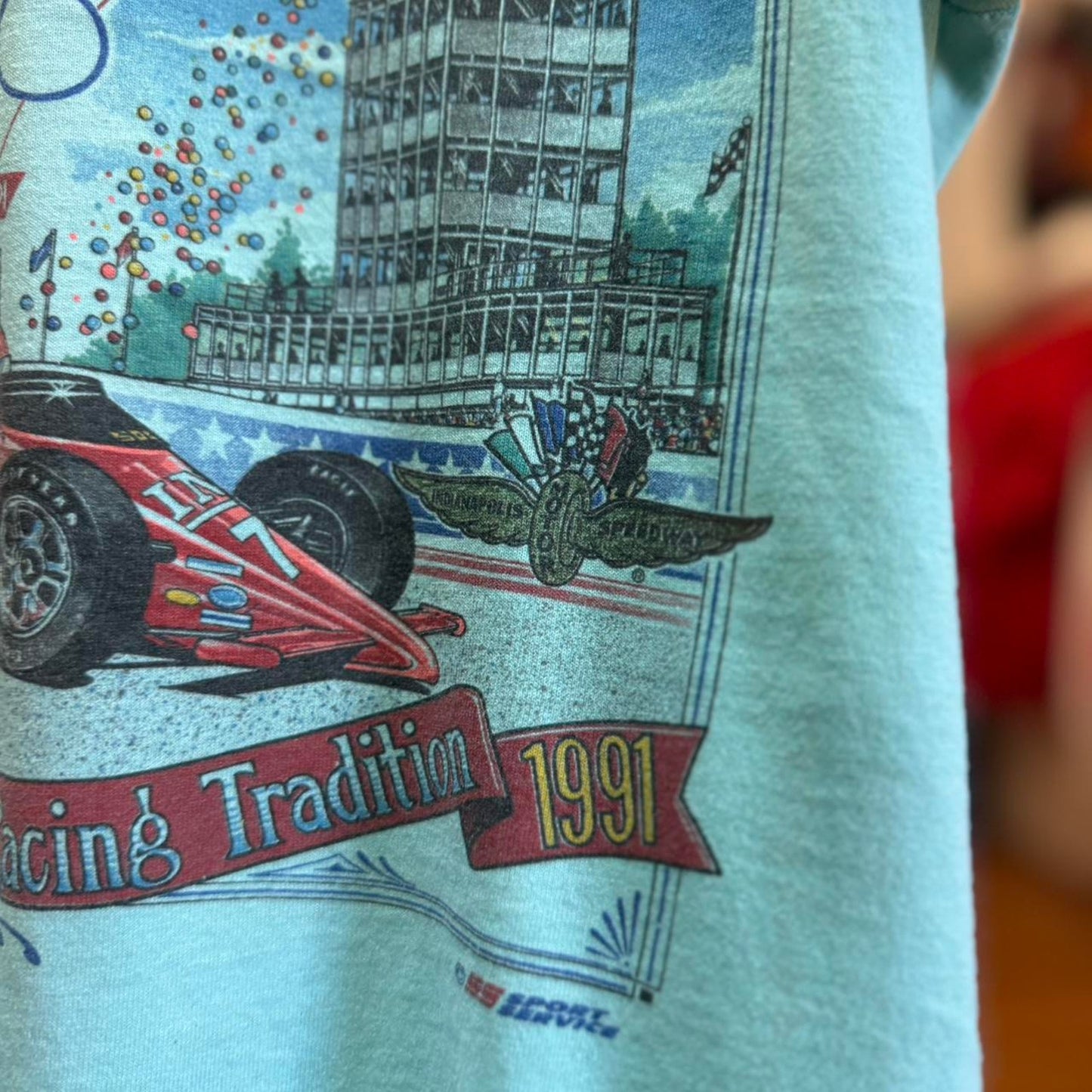 Vintage 1991 Indianapolis 500 Racing Racecar NASCAR T-Shirt - Large