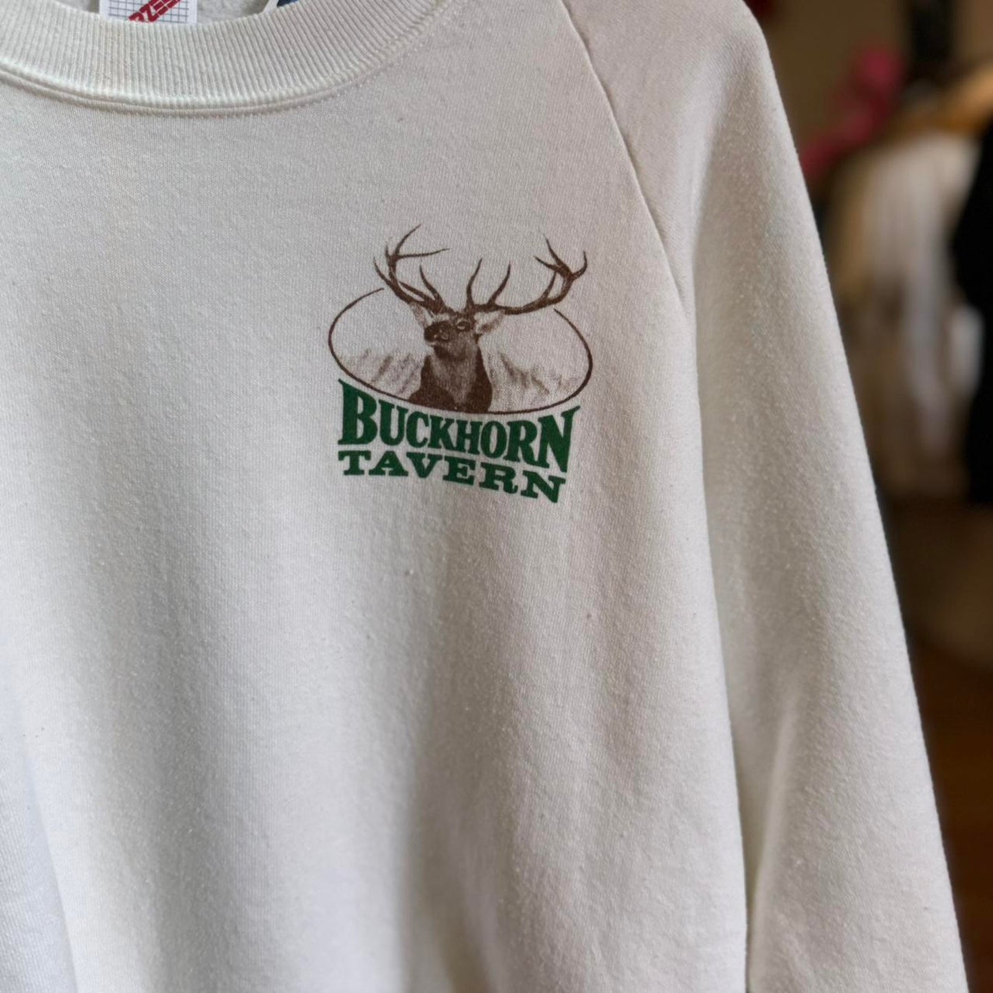 Vintage 90s Buckhorn Tavern Deer Buck Animal Nature Crewneck