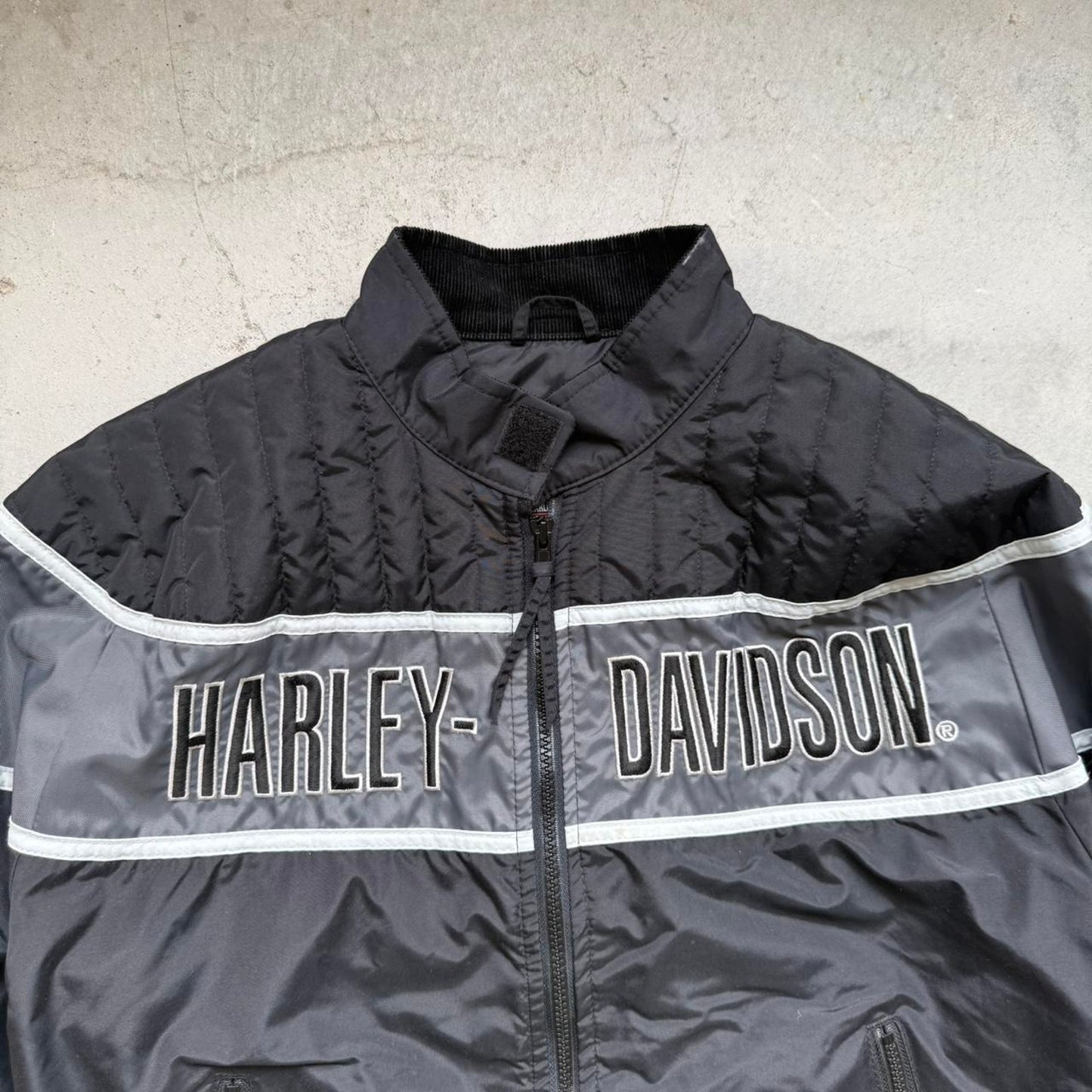 Vintage 90s Harley Davidson Motorcycles Racing Jacket - Medium