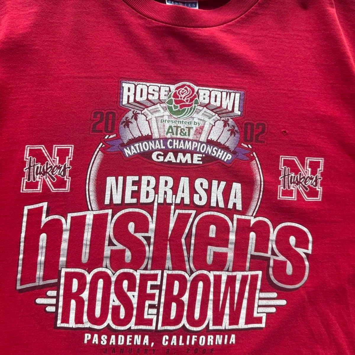 Vintage 2002 Nebraska Huskers Rose Bowl T-Shirt - XXX-Large