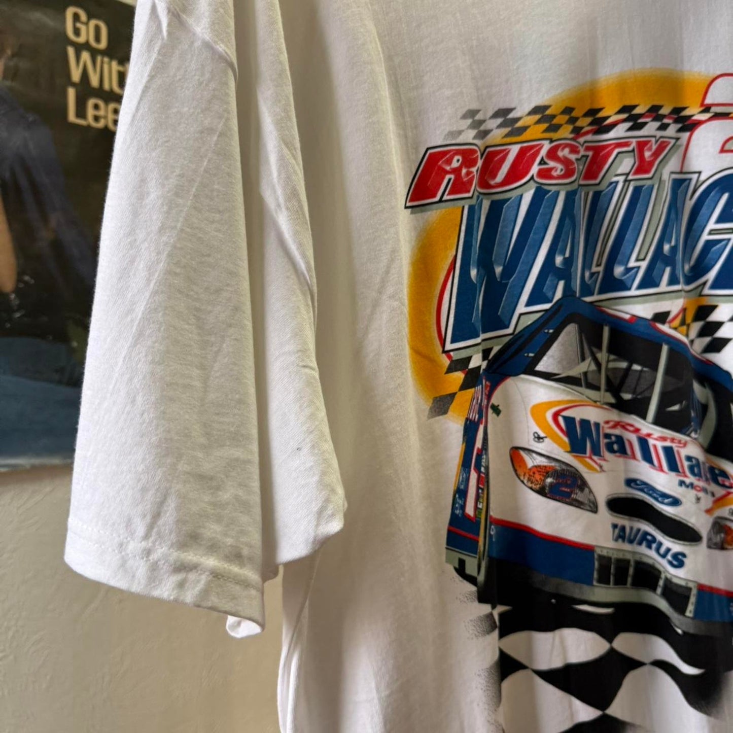 Vintage 90s Rusty Wallace NASCAR Racing Race Car T-Shirt - X-Large