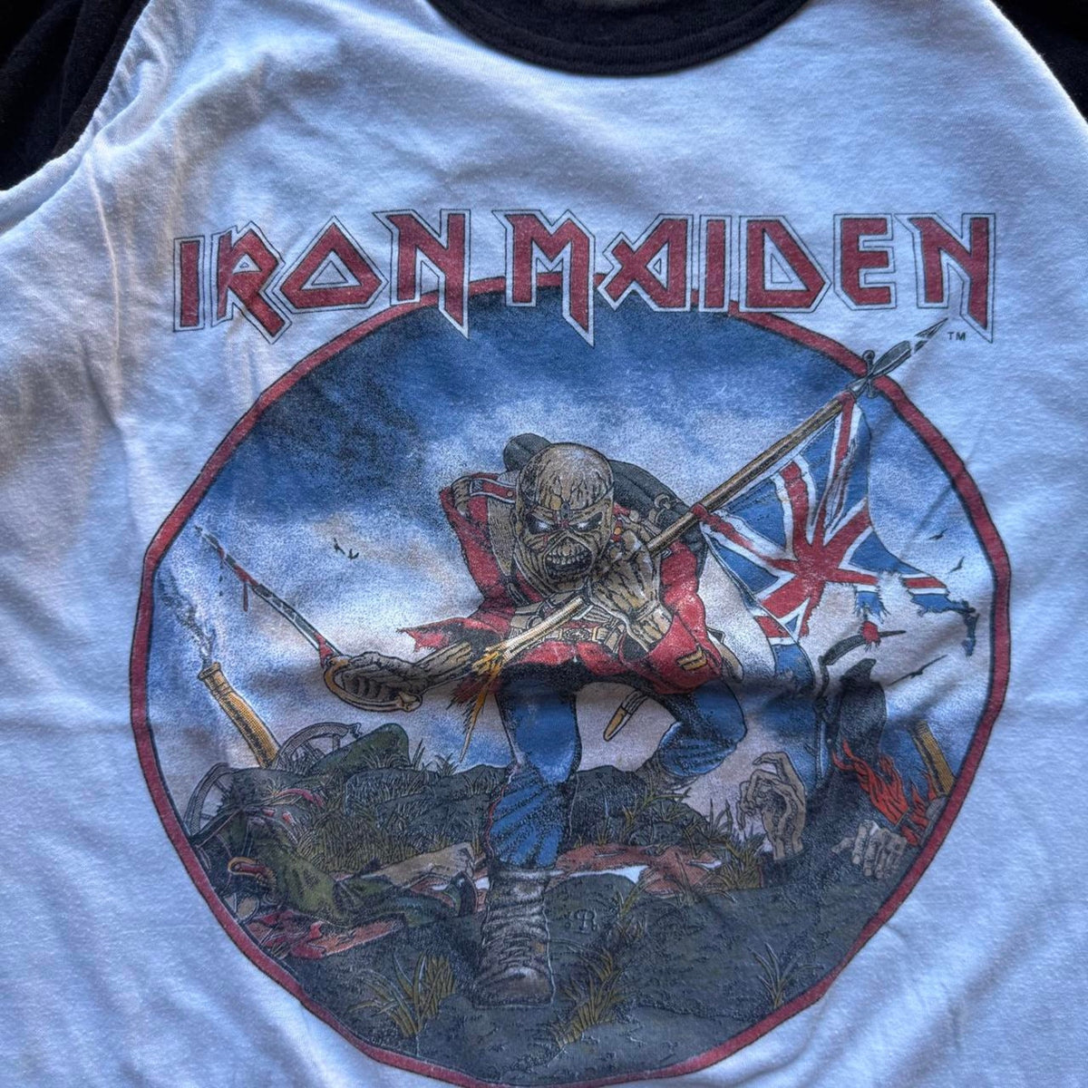 Vintage 1983 Iron Maiden British Metal Onslaught Band T-Shirt - X-Large