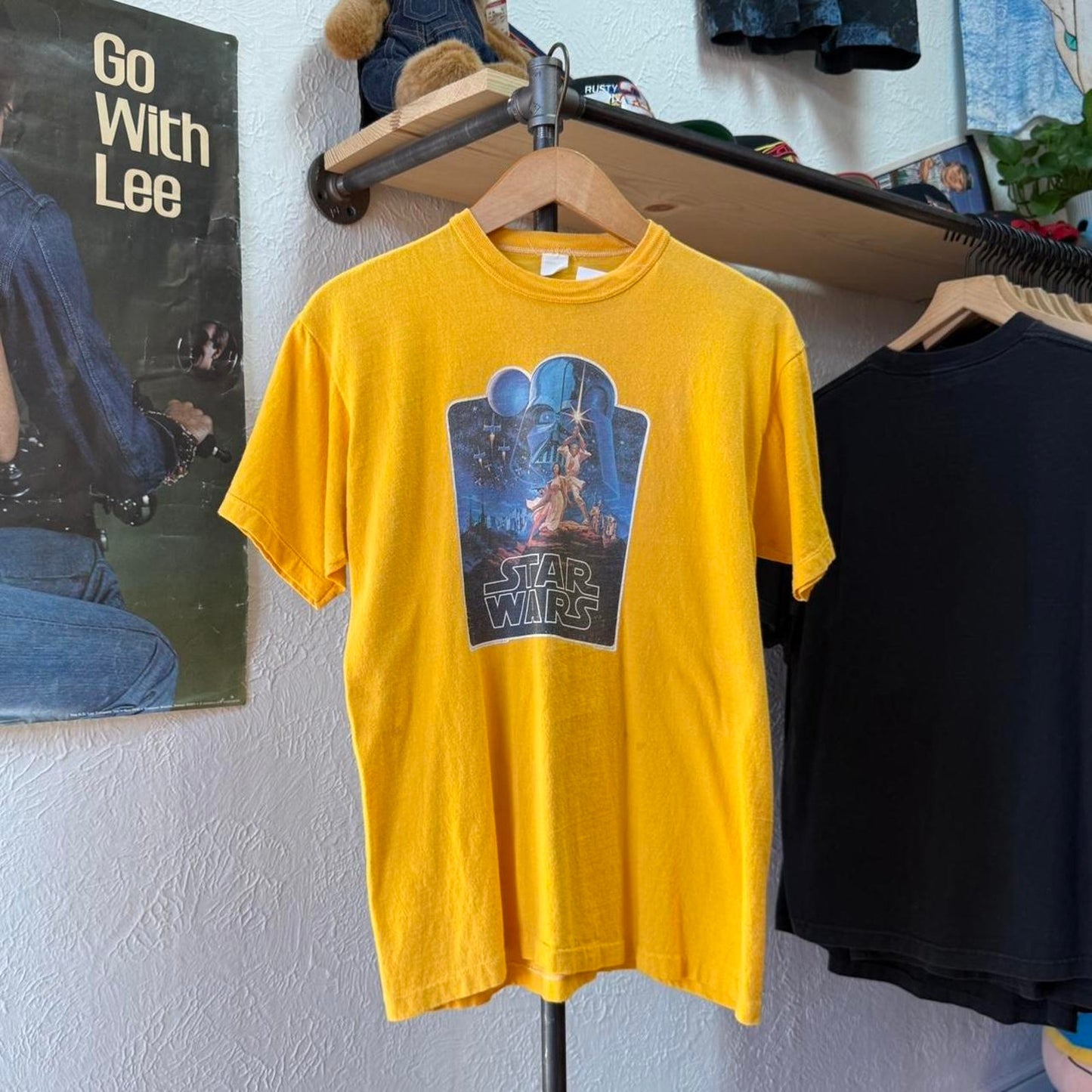 Vintage 70s Star Wars Luke Skywalker Darth Vader T-Shirt - Small
