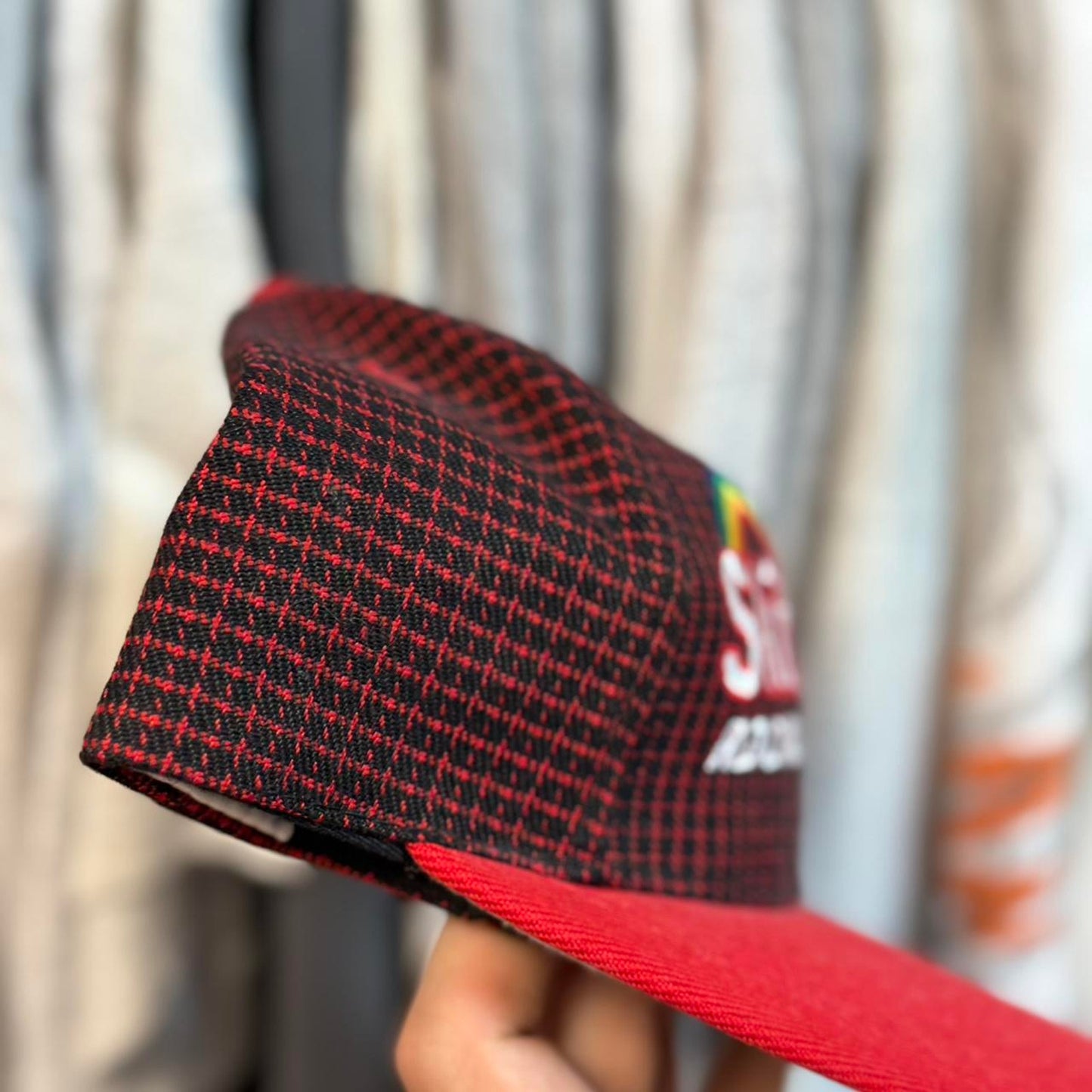 Vintage 90s NASCAR Skittles Racing Team Logo Athletic Snapback