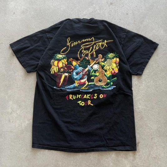 Vintage 90s Jimmy Buffet Fruitcakes on Tour Band T-Shirt - X-Large