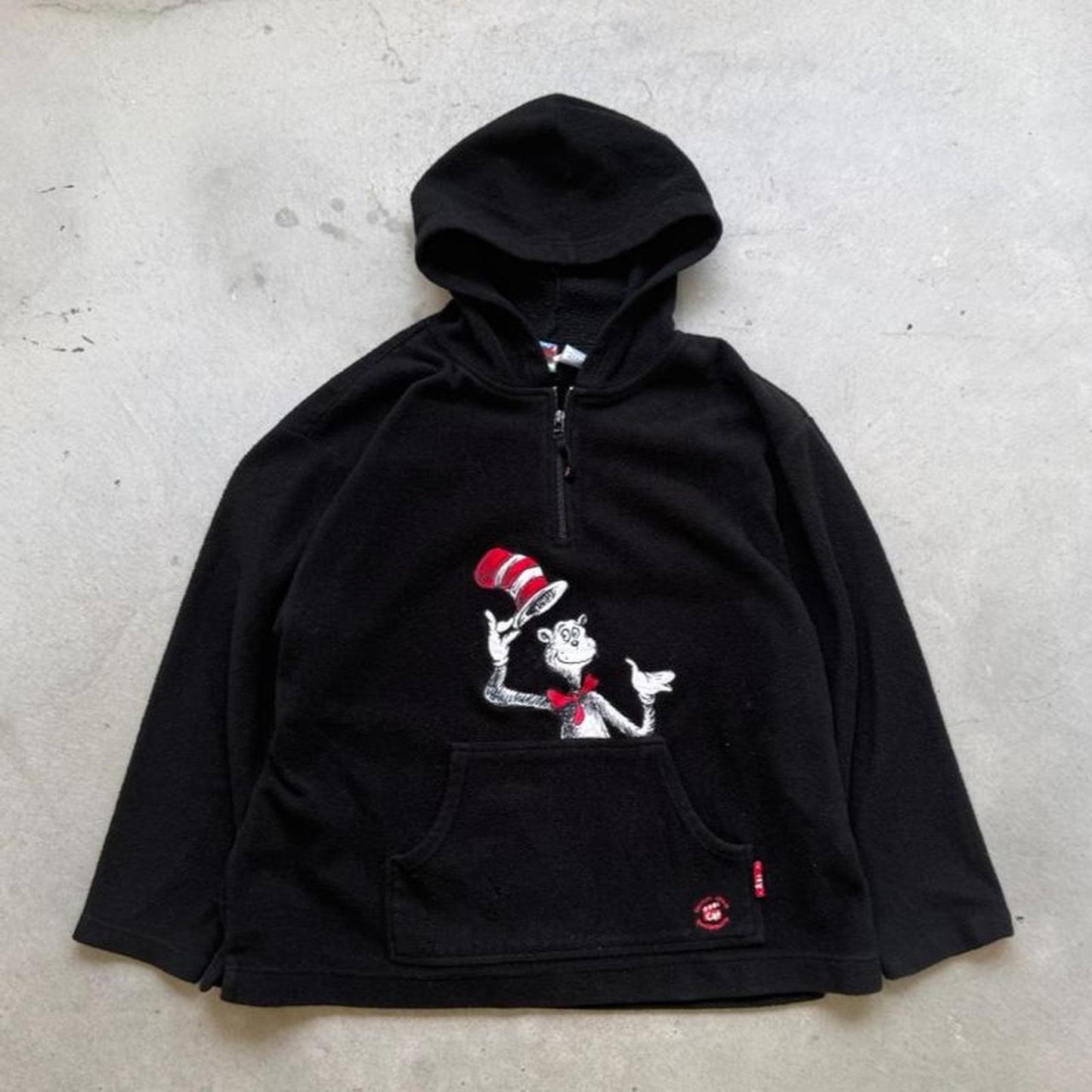Vintage 90s Dr Seuss Cat in the Hat Fleece Hoodie - X-Large