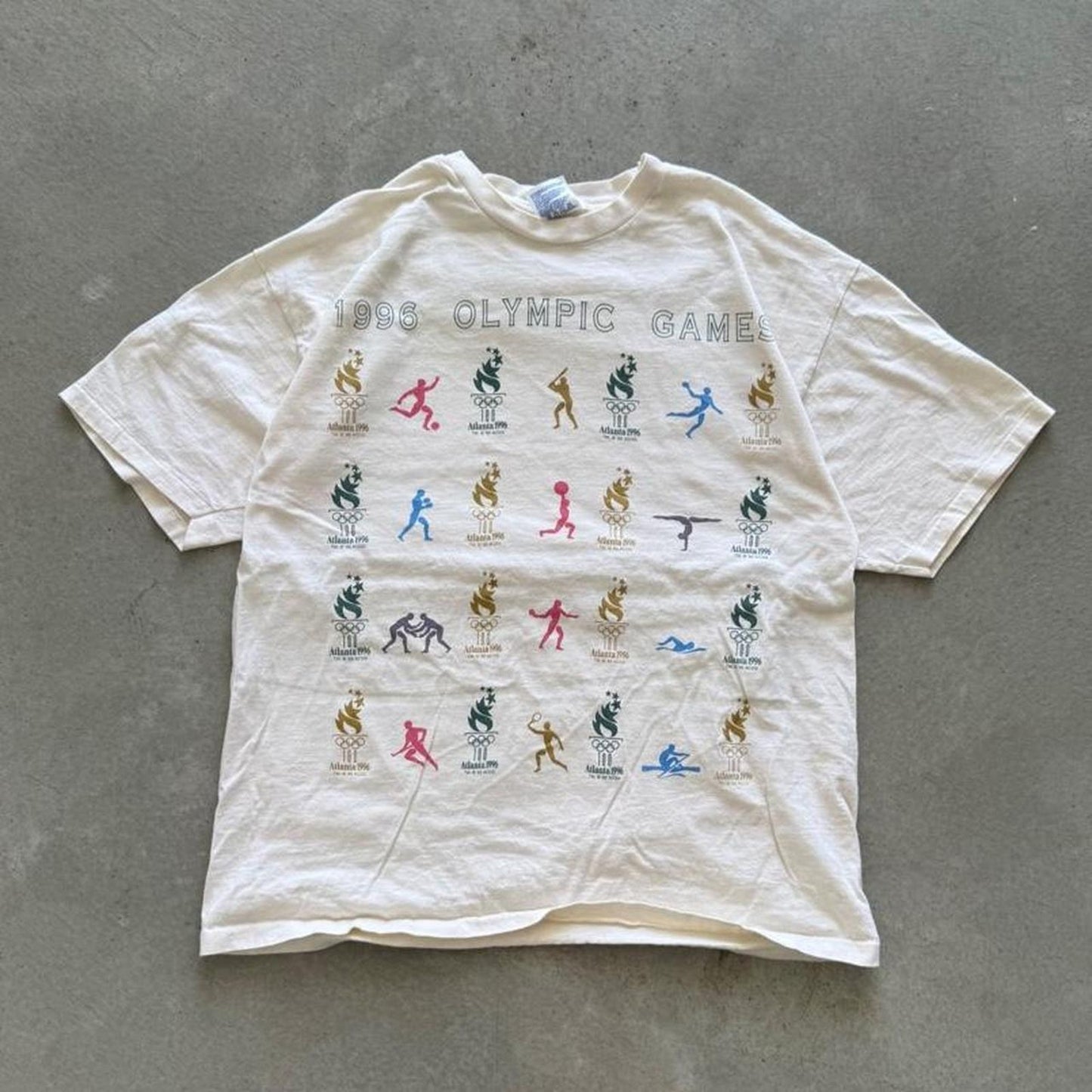 Vintage 90s Atlanta Olympics Sports T-Shirt - X-Large