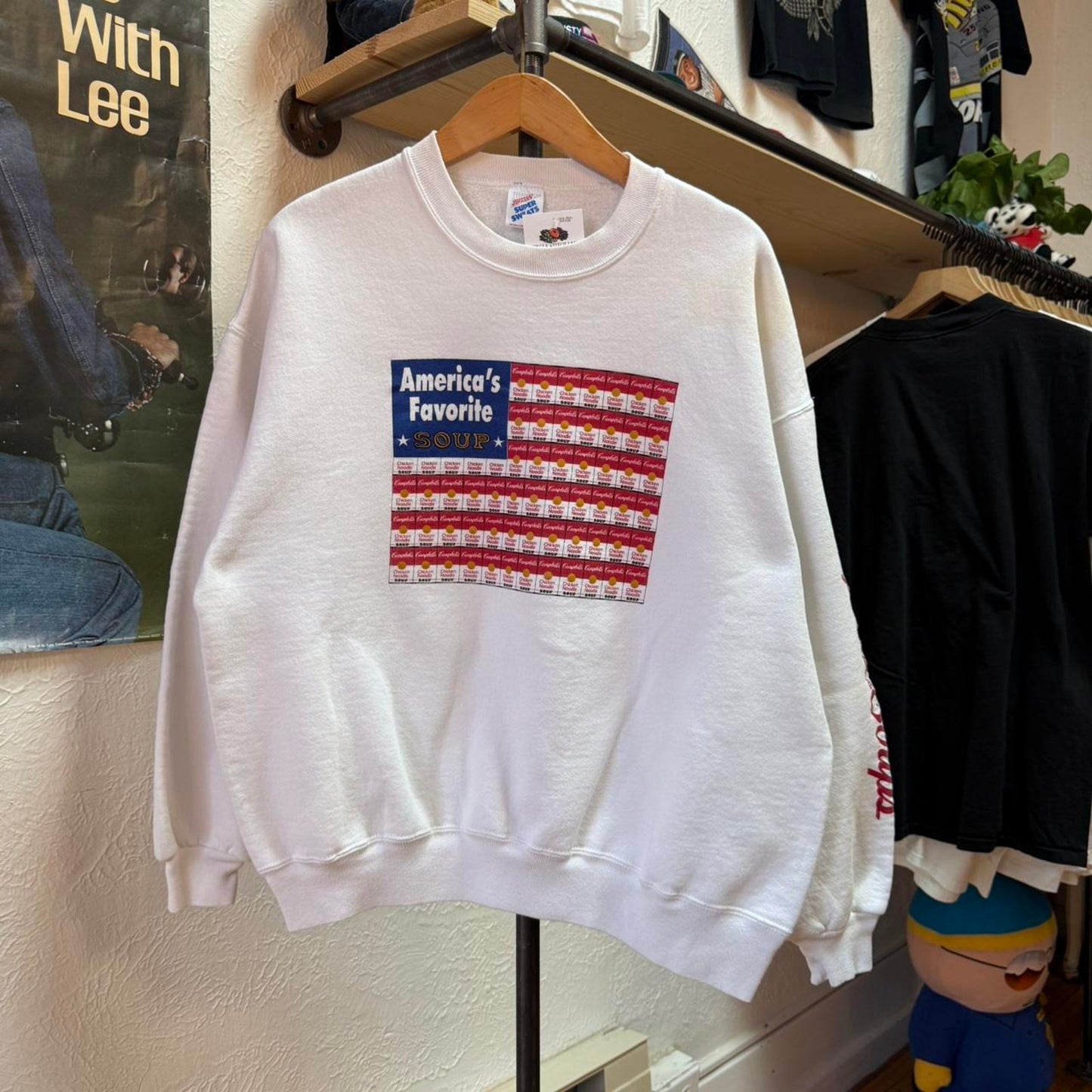 Vintage 90s Campbells Soup American Flag Crewneck  - X-Large