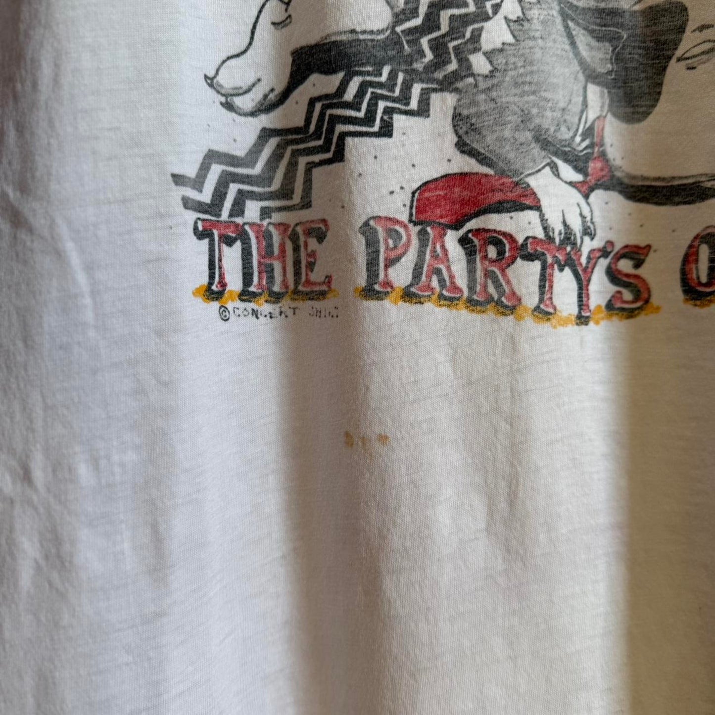 Vintage 89s Hey Spuds Beer Drinking T-Shirt - Large