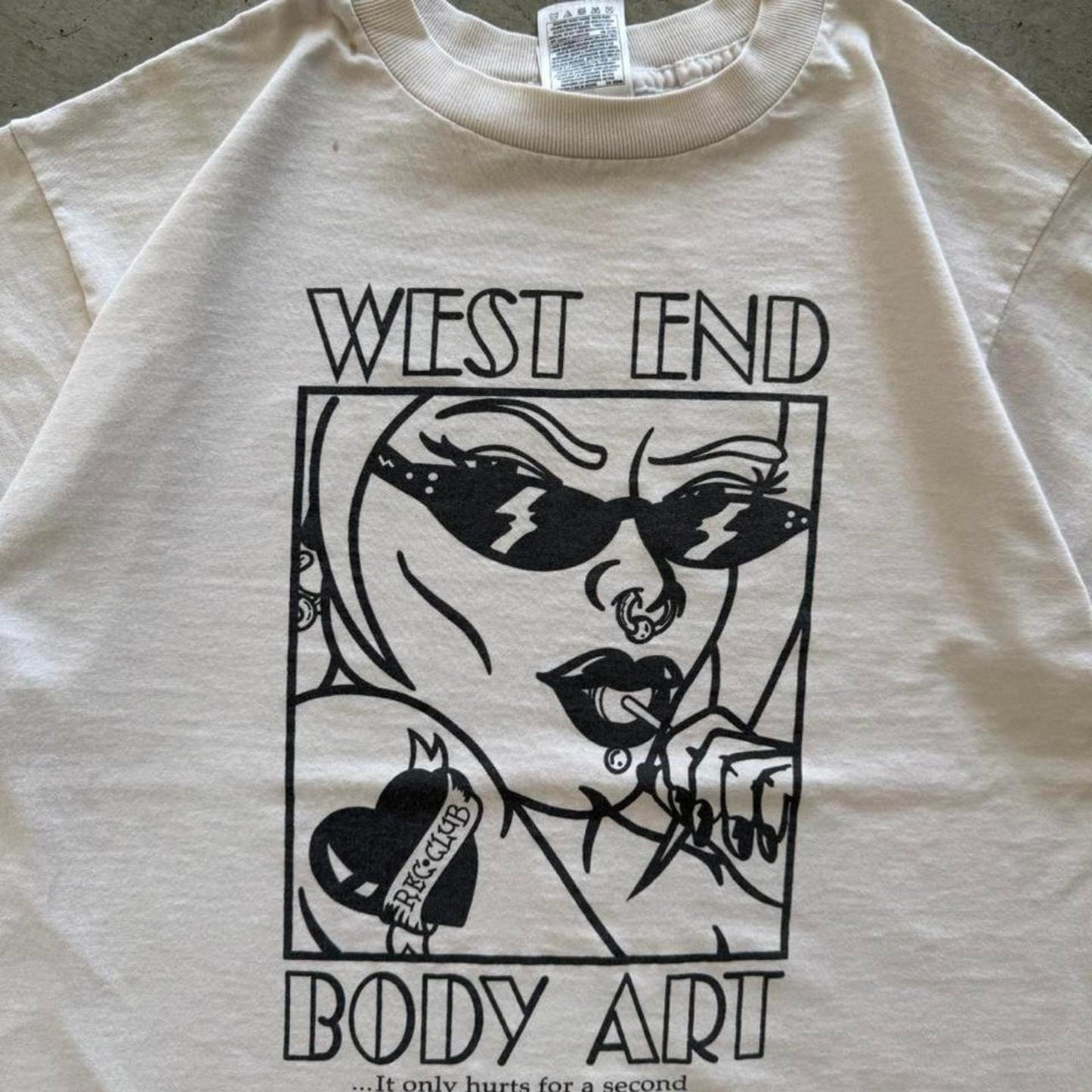 Vintage 90s West End Body Art Piercing and Tattoo T-Shirt - Medium
