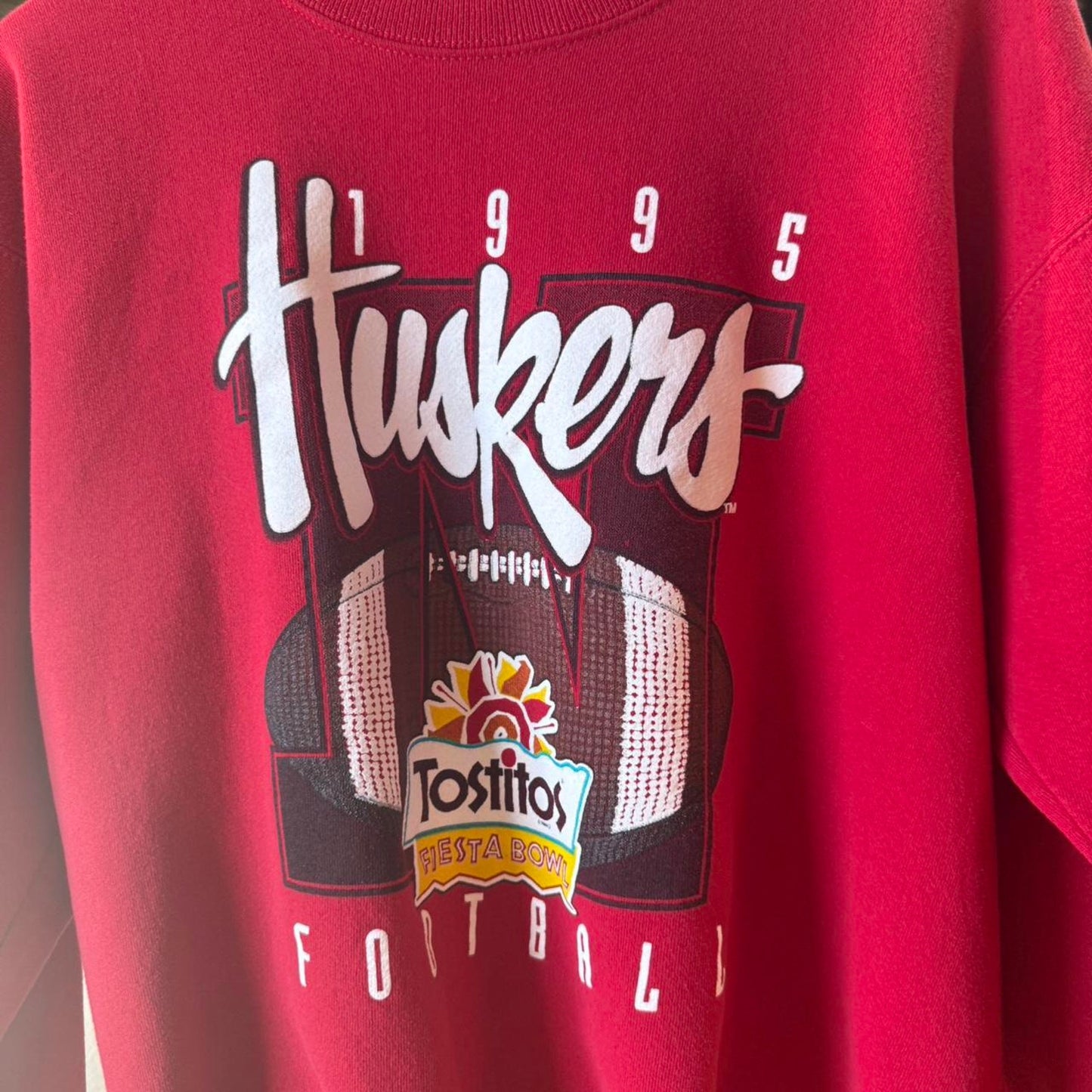 Vintage 90s Huskers Football Tostitos Bowl Crewneck - Large