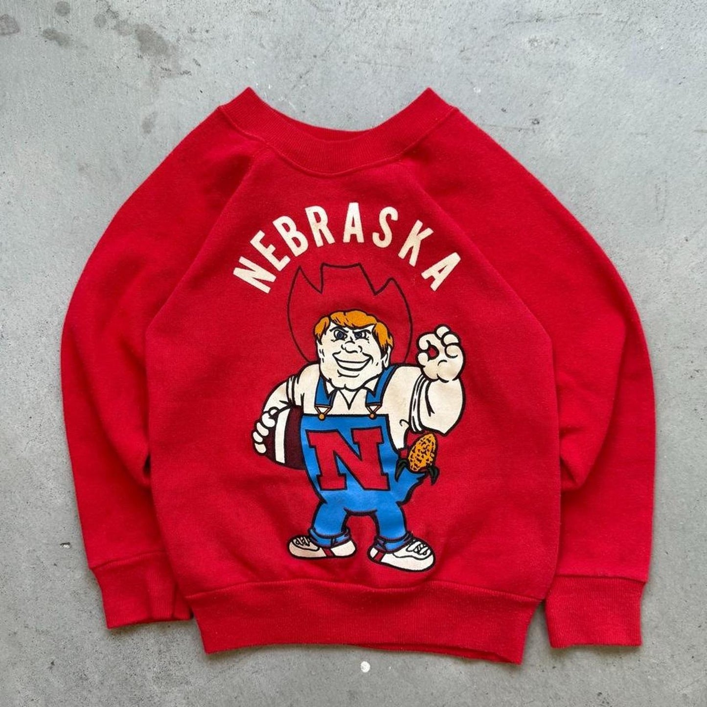 Vintage 90s Nebraska Huskers Herbie Crewneck - Kids Large 6X-7