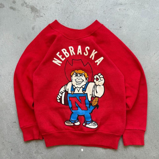 Vintage 90s Nebraska Huskers Herbie Crewneck - Kids Large 6X-7