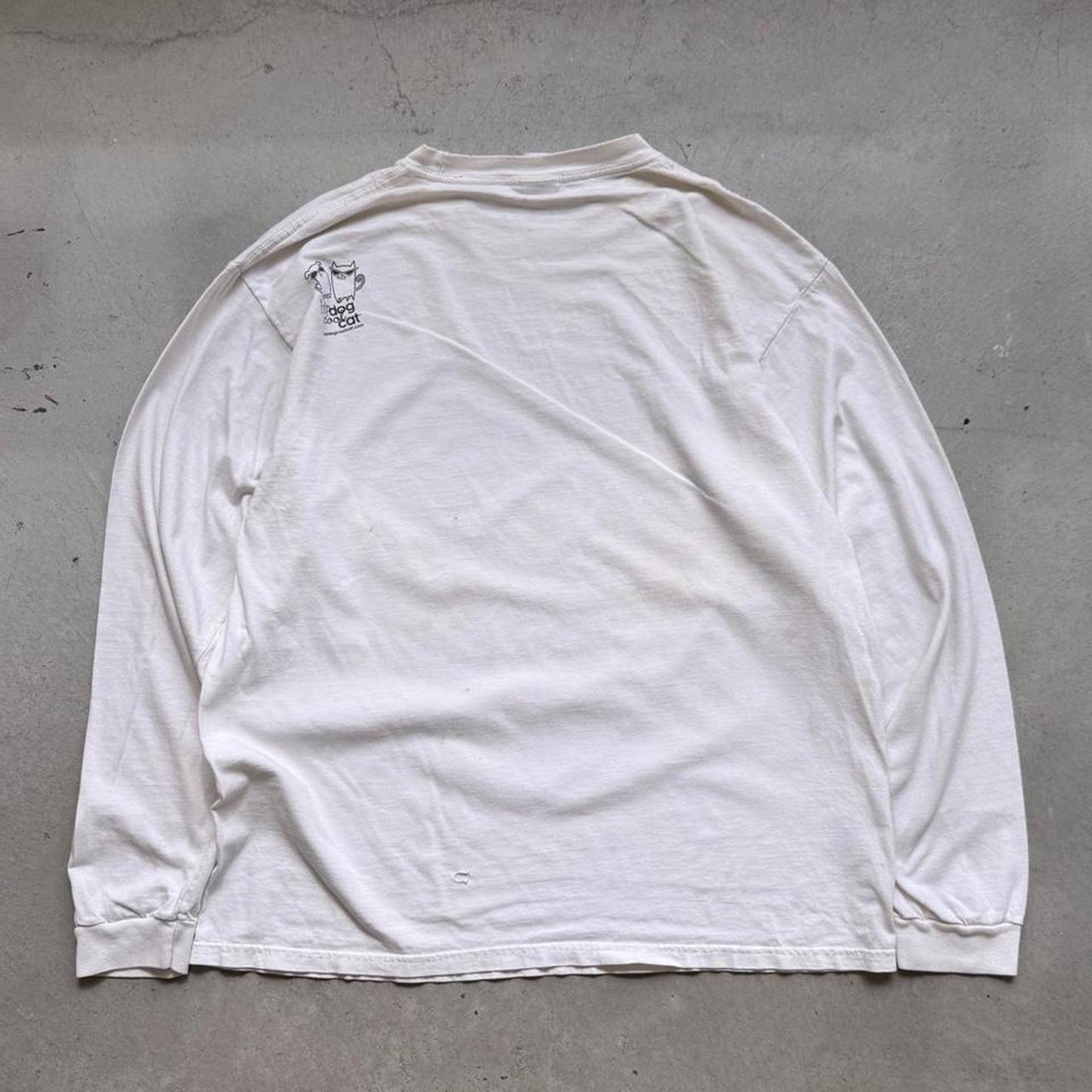 Vintage Y2K Hip Dog Cool Cat Long Sleeve T-Shirt - X-Large