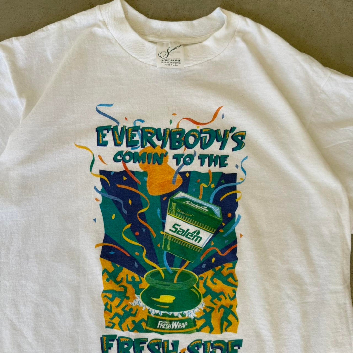 Vintage 90s Salem Cigarettes Fresh Side Promo T-Shirt - X-Large