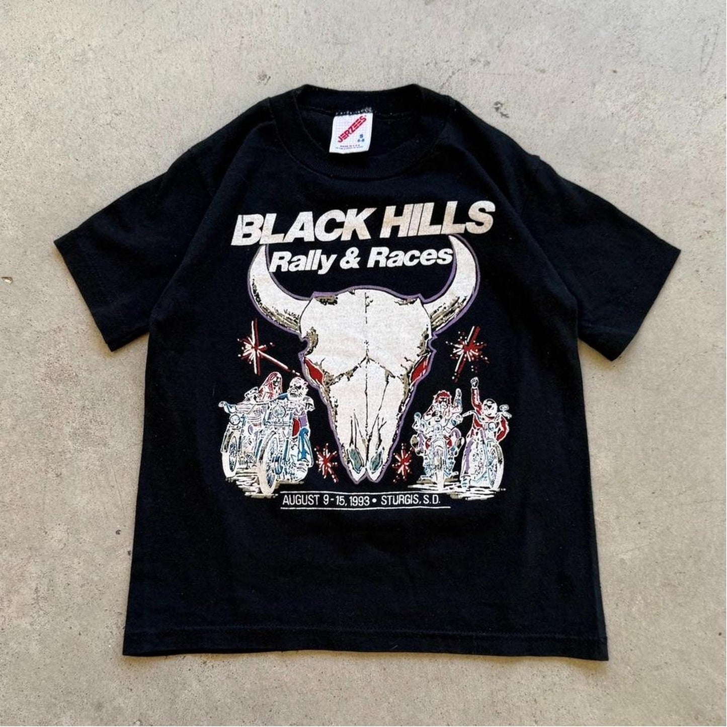 Vintage 1993 Sturgis Rally and Races Biker T-Shirt - Kids  Small 6-8