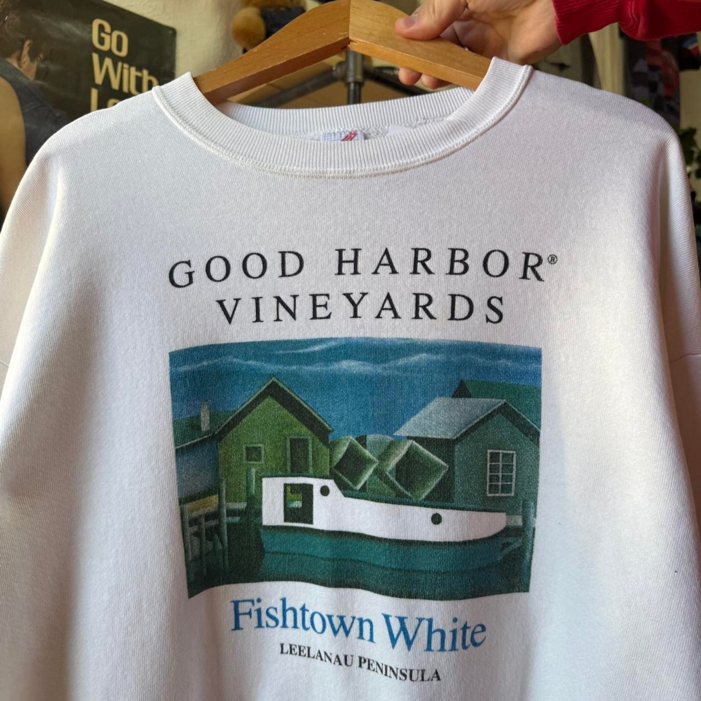 Vintage 90s Good Harbor Vineyard Winery Wine Crewneck - X-Large