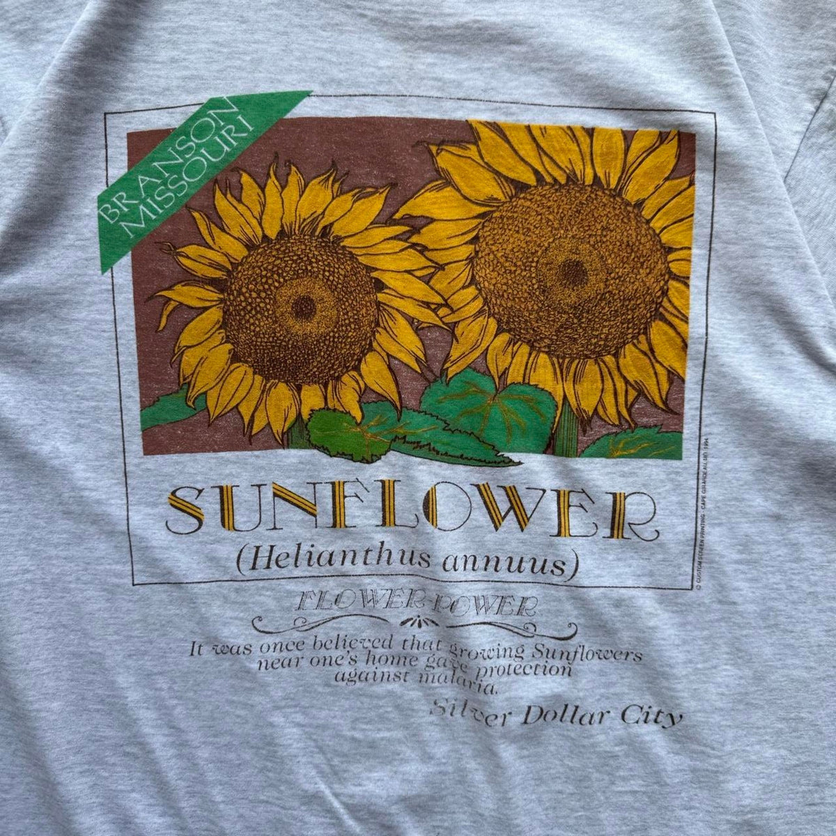 Vintage 90s Sunflower Flower T-Shirt - Large