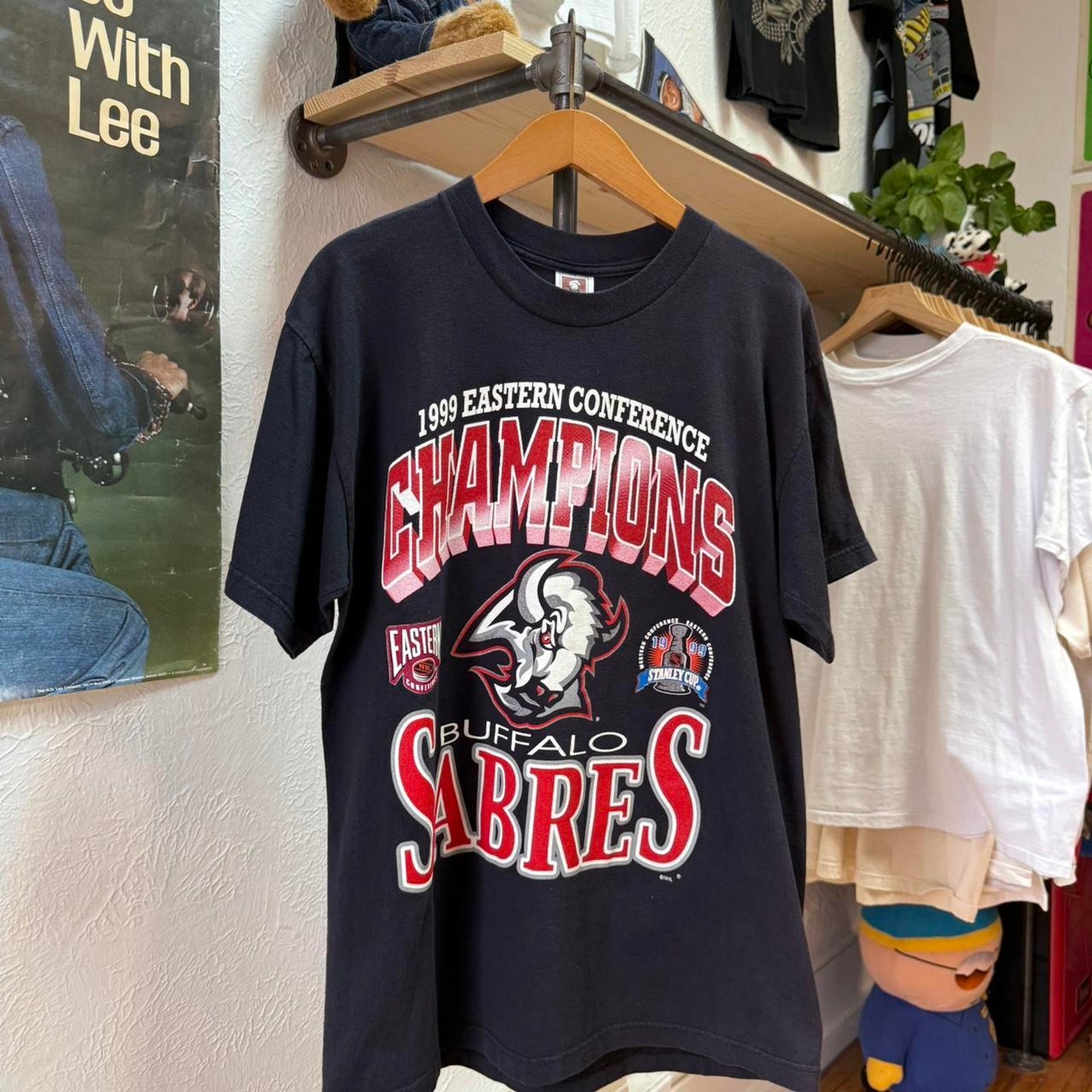 Vintage 90s Buffalo Sabres Champions NHL Hockey T-Shirt - Large