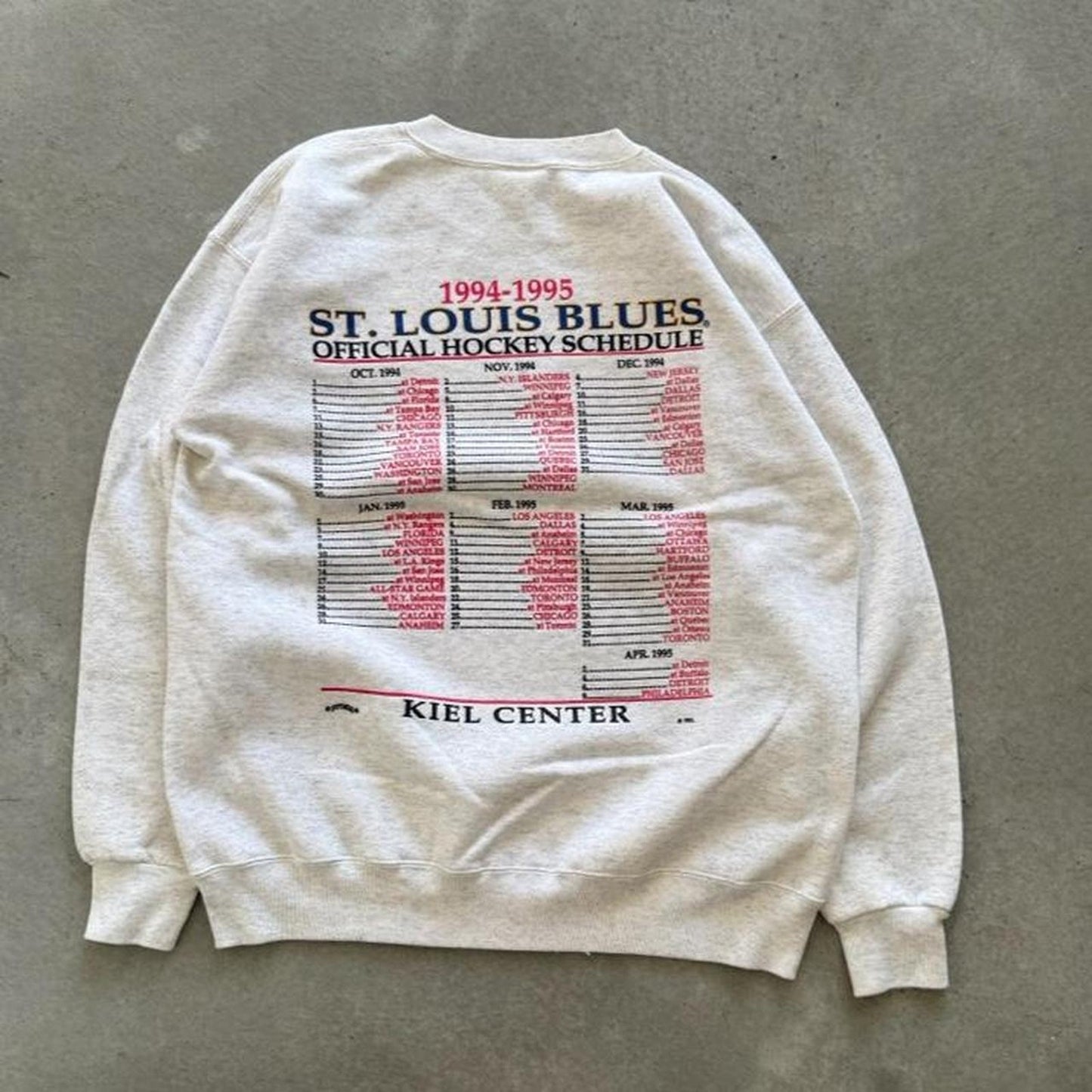 Vintage 1994 Saint Louis Blues Inaugural Season NHL Hockey Crewneck - Large
