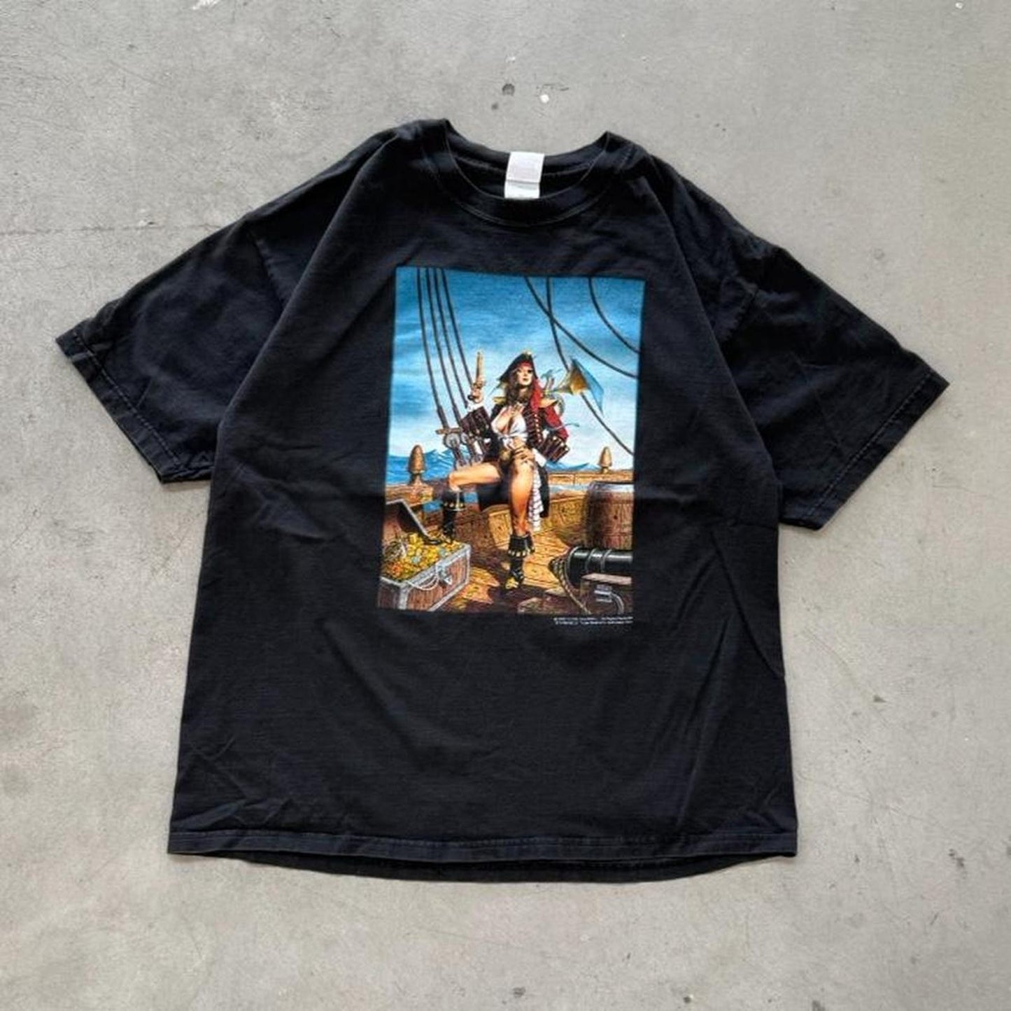 Vintage 90s Pirate Starbase 21 Comic Anime T-Shirt - X-Large