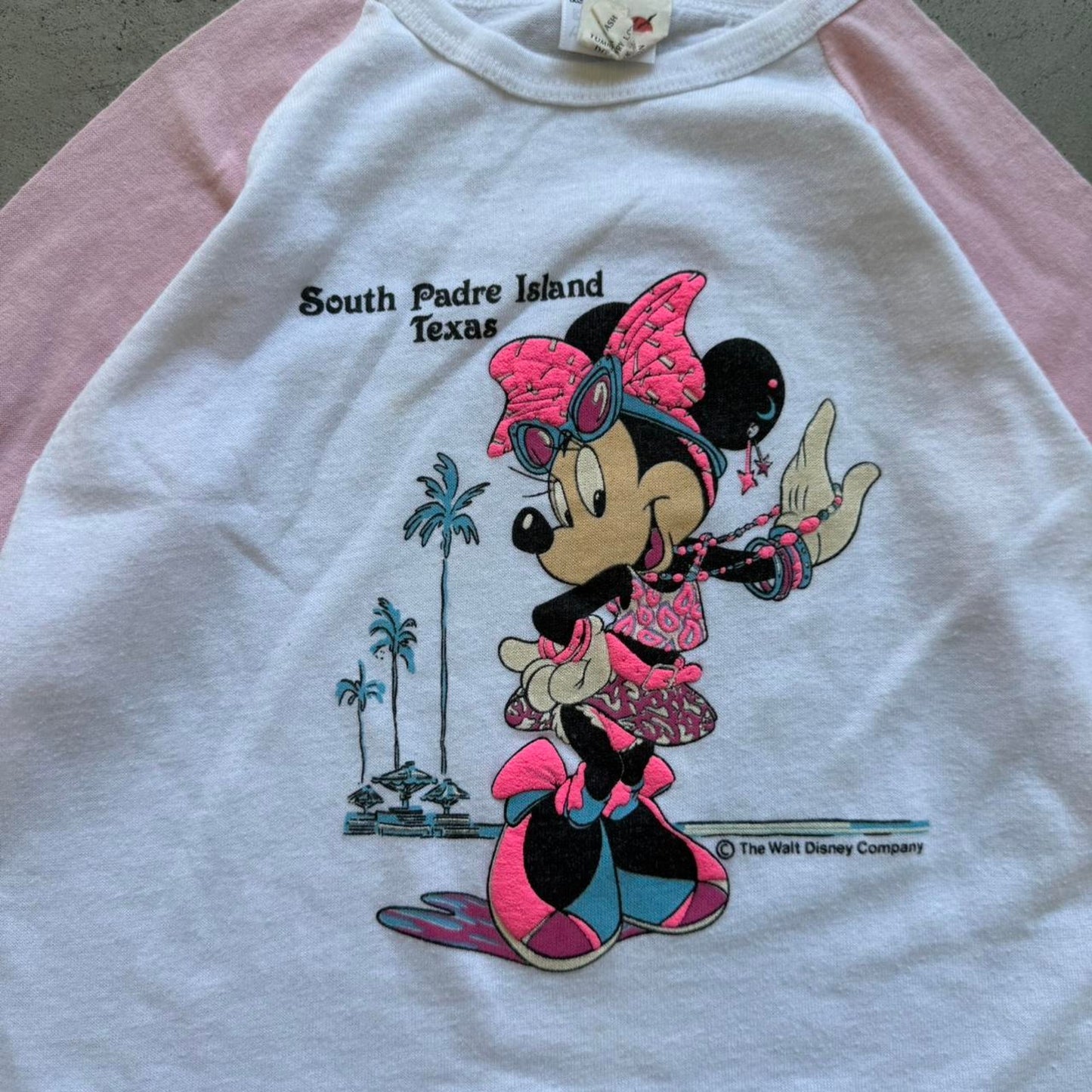 Vintage 90s Minnie Mouse South Padre Island Texas T-Shirt - Kids Small