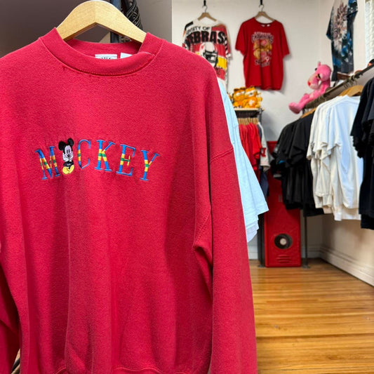 Vintage 90s Mickey Disney Embroidered Crewneck