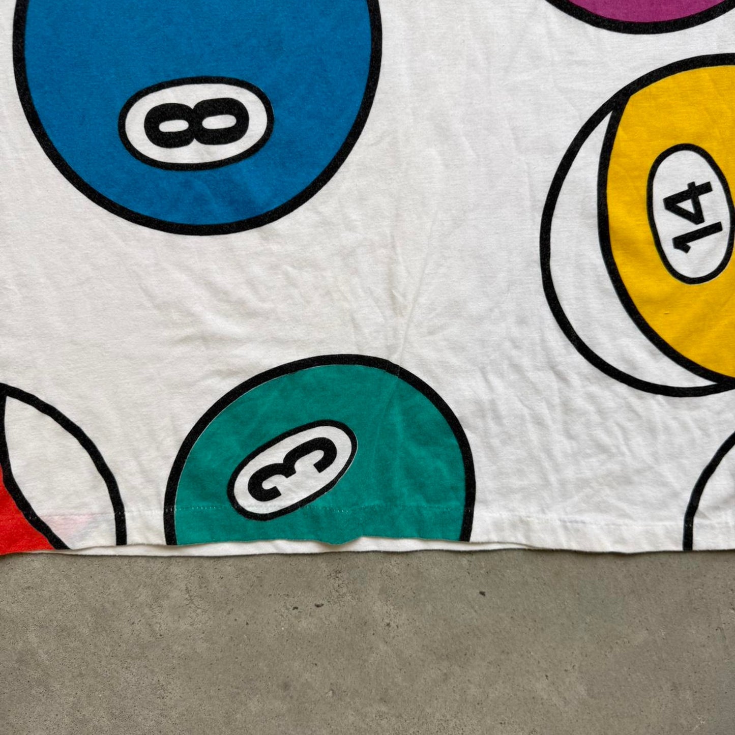 Vintage 90s Pool Ball All Over Print T-Shirt - OSFA