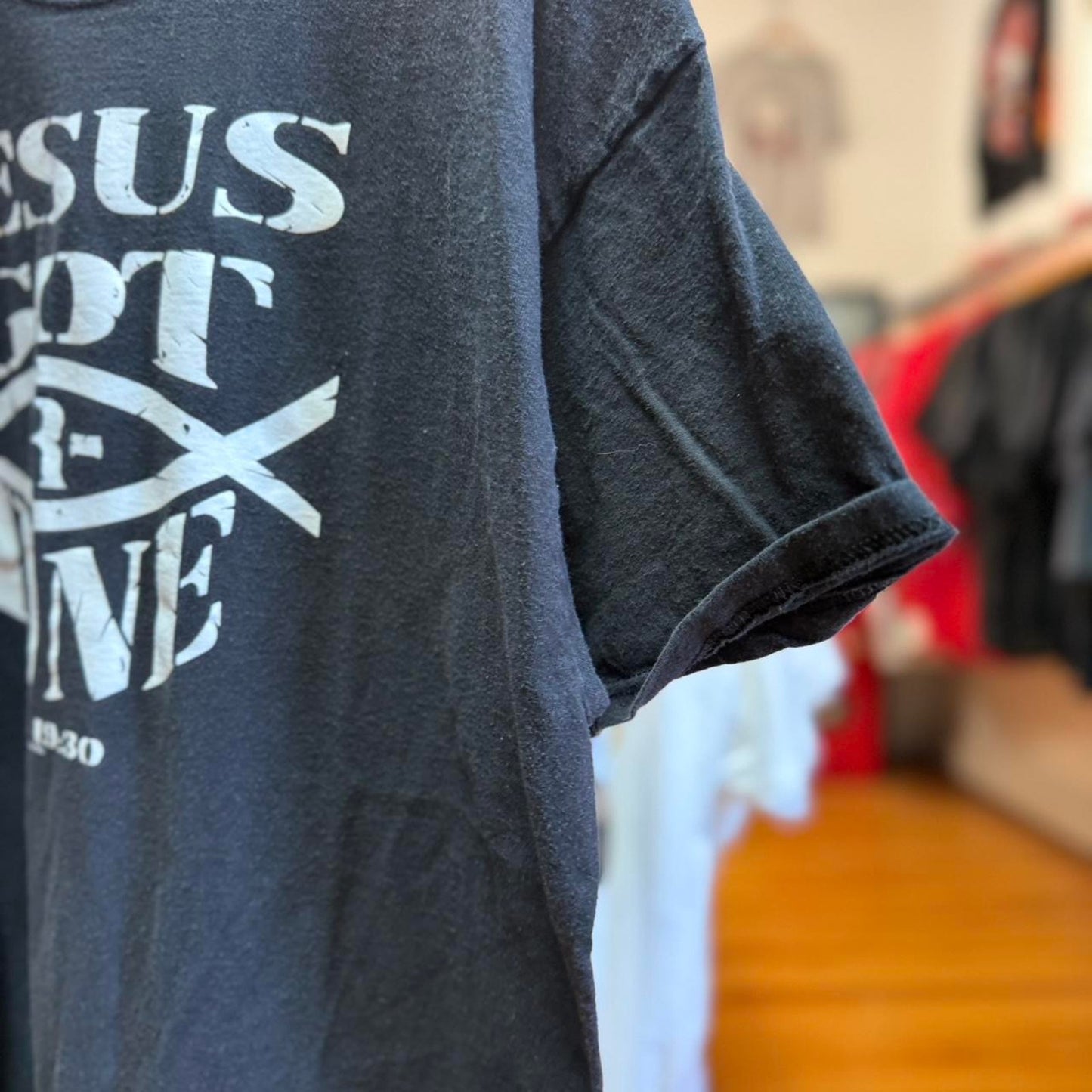 Vintage Y2K Jesus Got R Done Christian T-Shirt - Large