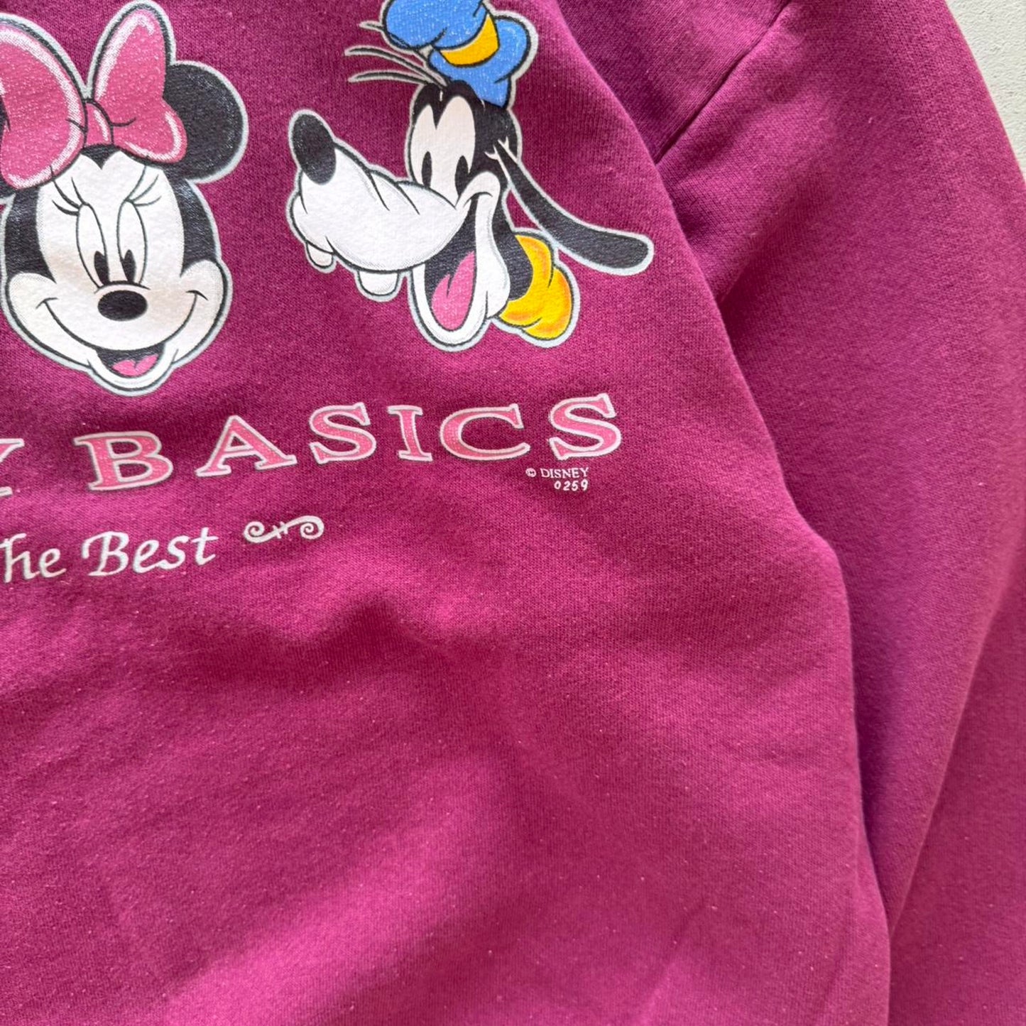 Vintage 90s Disney Mickey Mouse Basics Crewneck - Medium