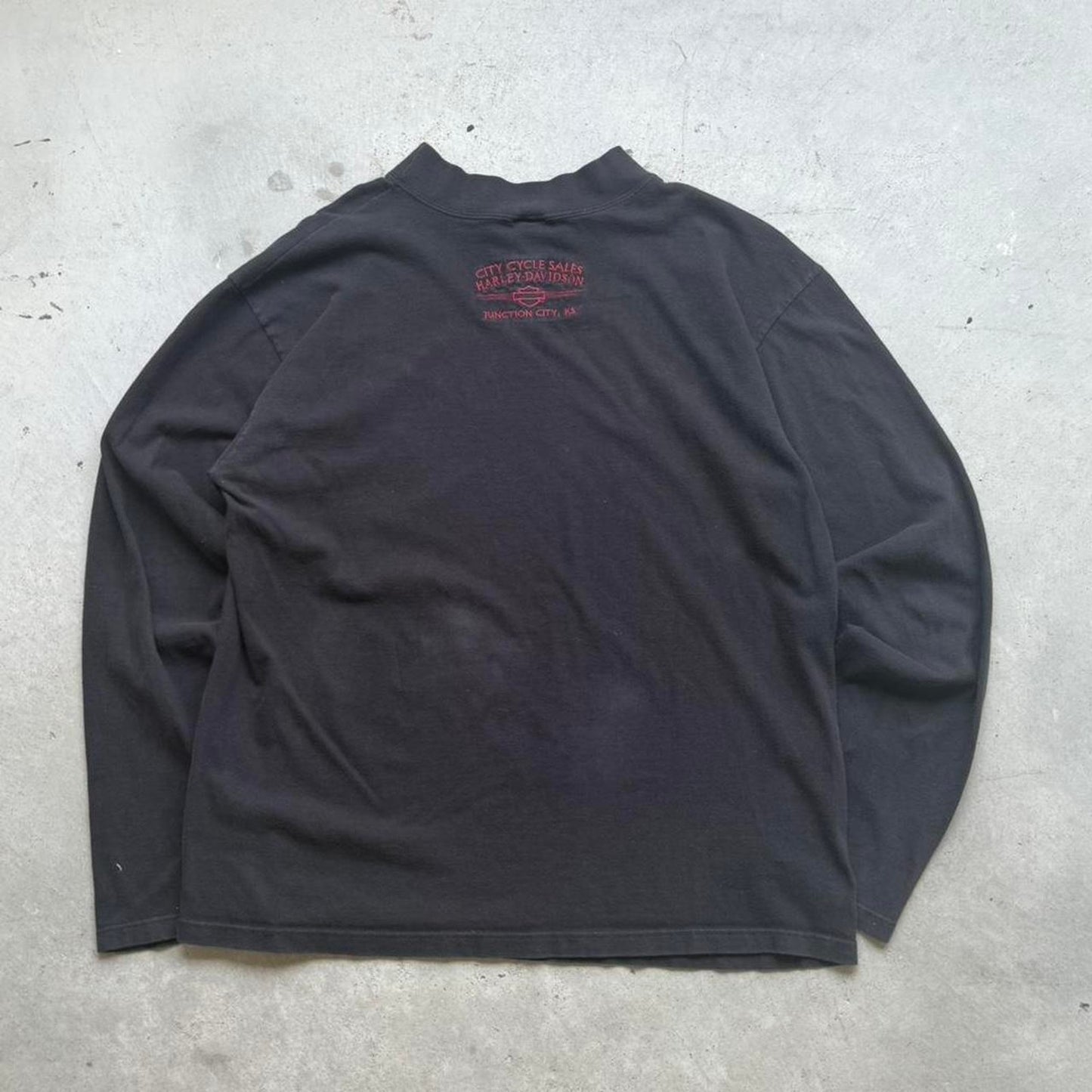 Vintage 90s Harley Davidson Motorcycles Biker Mock Neck T-Shirt - XX-Large