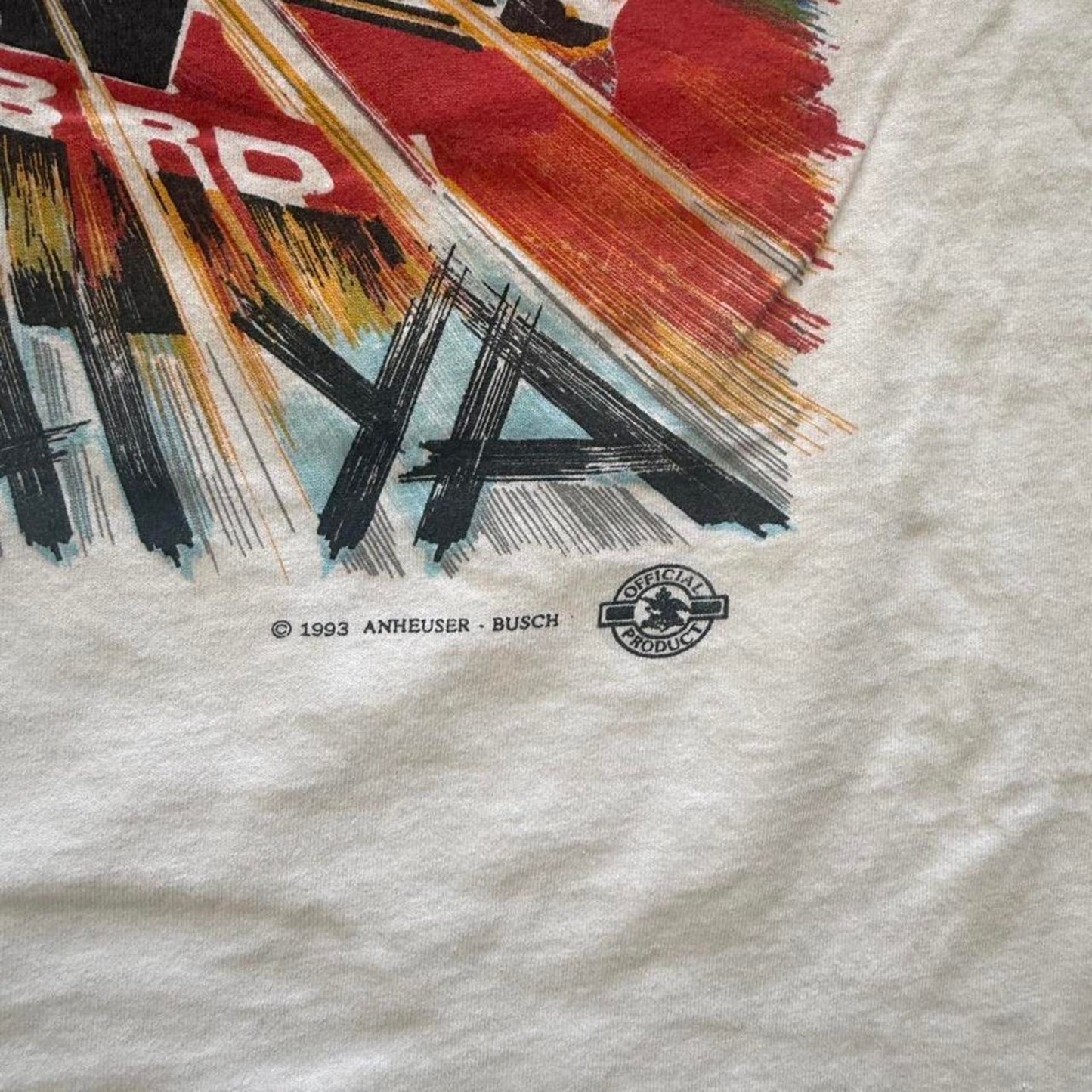 Vintage 90s NASCAR Bill Elliot Budweiser Racing T-Shirt - Large