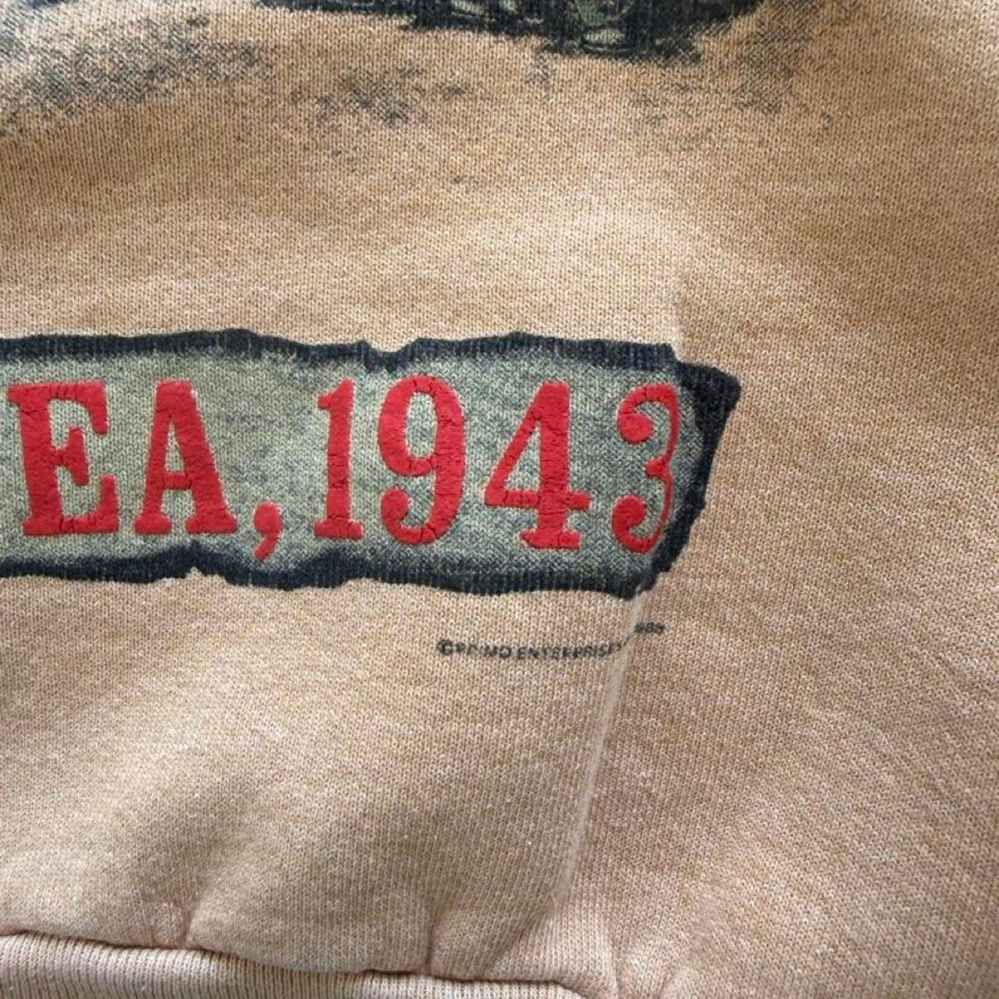 Vintage 80s WWII New Guinea 1945 War Military Crewneck - Small