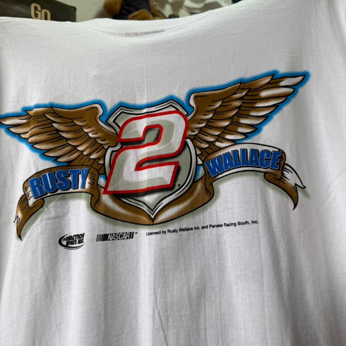 Vintage 90s Rusty Wallace NASCAR Racing Race Car T-Shirt - X-Large
