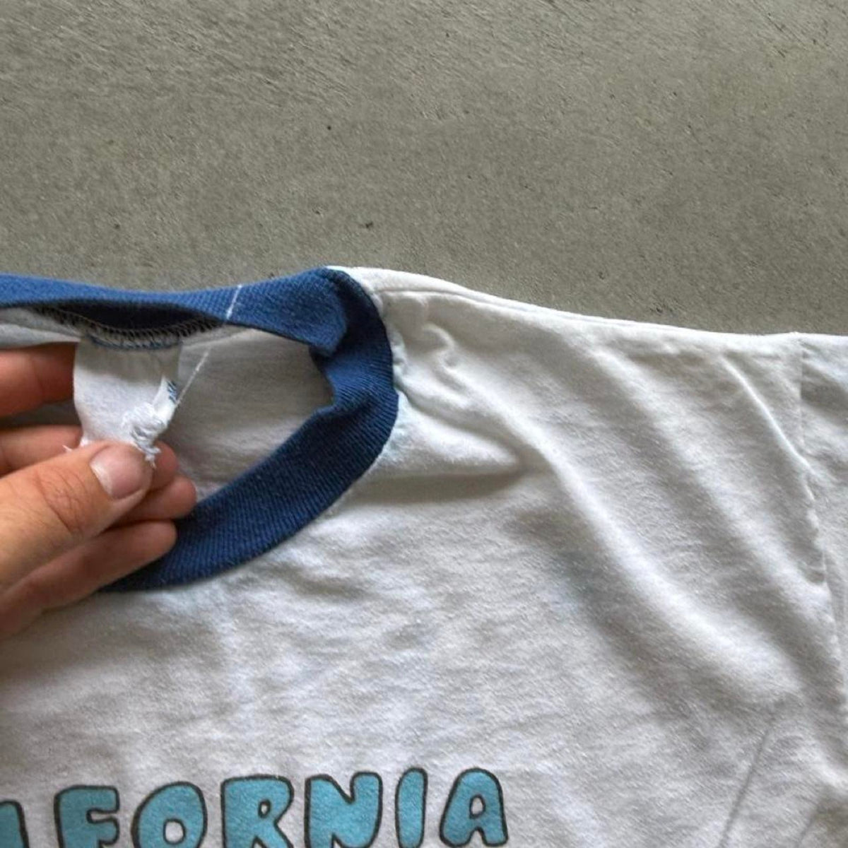 Vintage 80s California Big Guy Mouse Workout Ringer T-Shirt - X-Large
