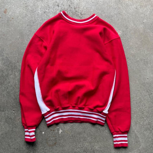 Vintage 90s Nebraska Huskers Striped Sleeve Crewneck - X-Large
