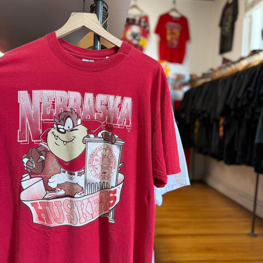 Vintage 90s Nebraska Huskers Taz Looney Tunes T-Shirt