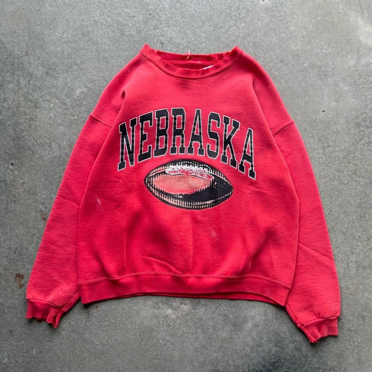 Vintage 90s Nebraska Huskers Faded Adidas Crewneck - X-Large