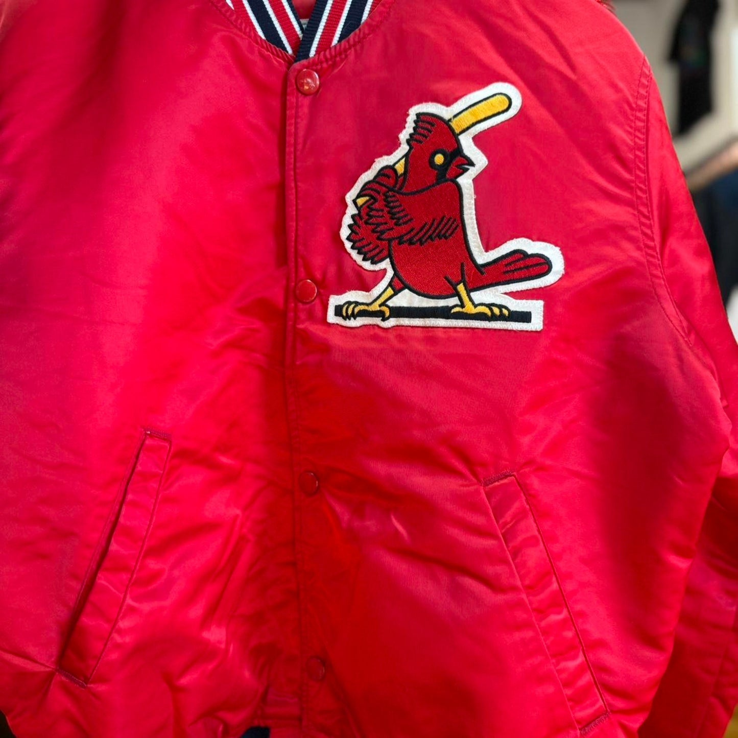 Vintage 90s Saint Louis Cardinals Starter Satin Jacket - Medium