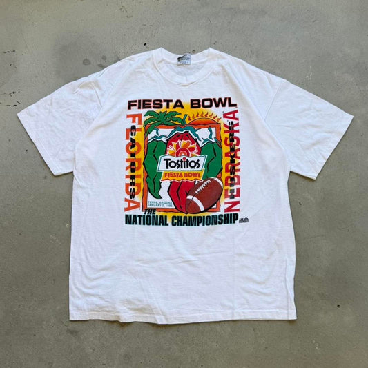 Vintage 90s Fiesta Bowl Nebraska Husker Florida Gators T-Shirt - X-Large