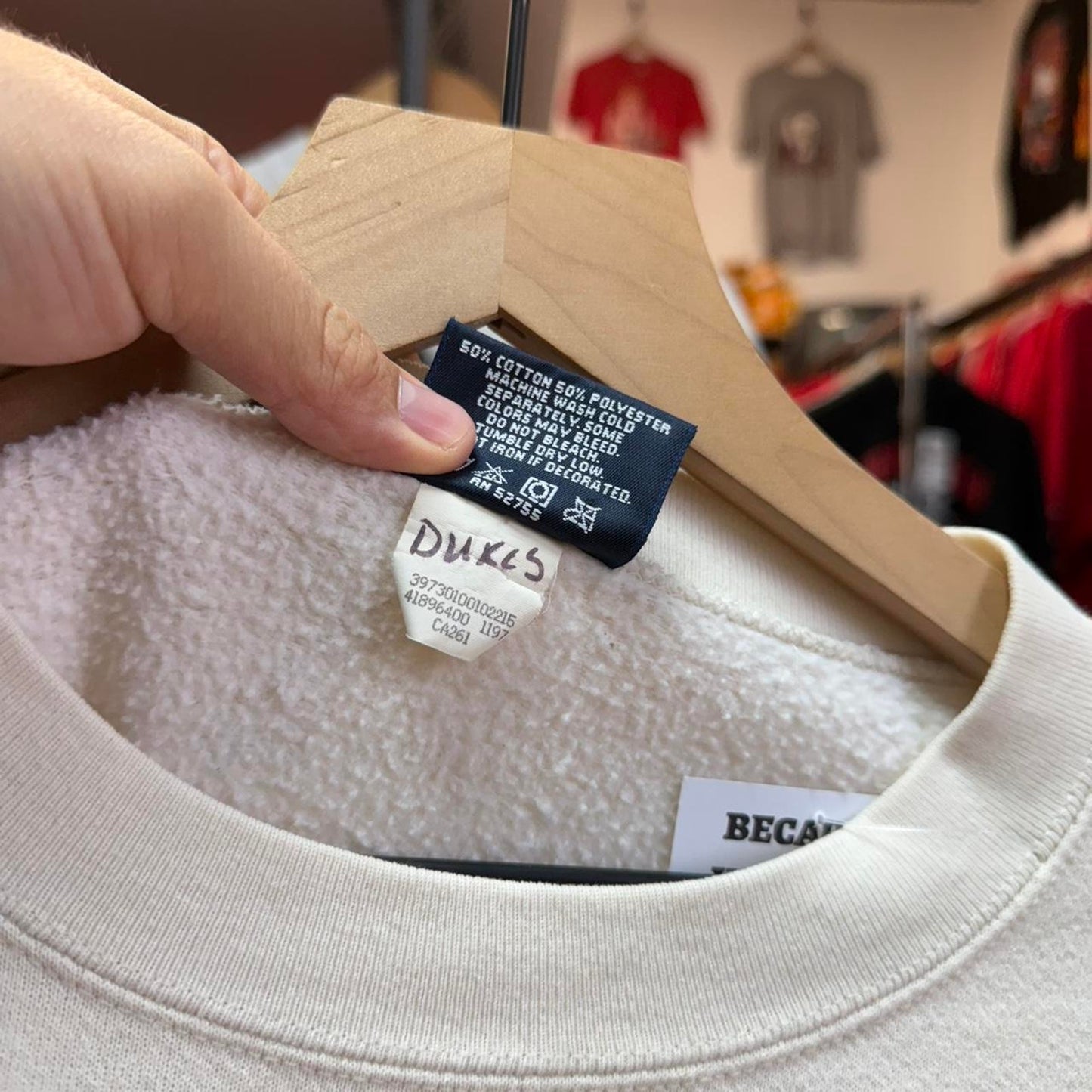 Vintage 90s Nebraska Huskers Embroidered Crewneck - Large