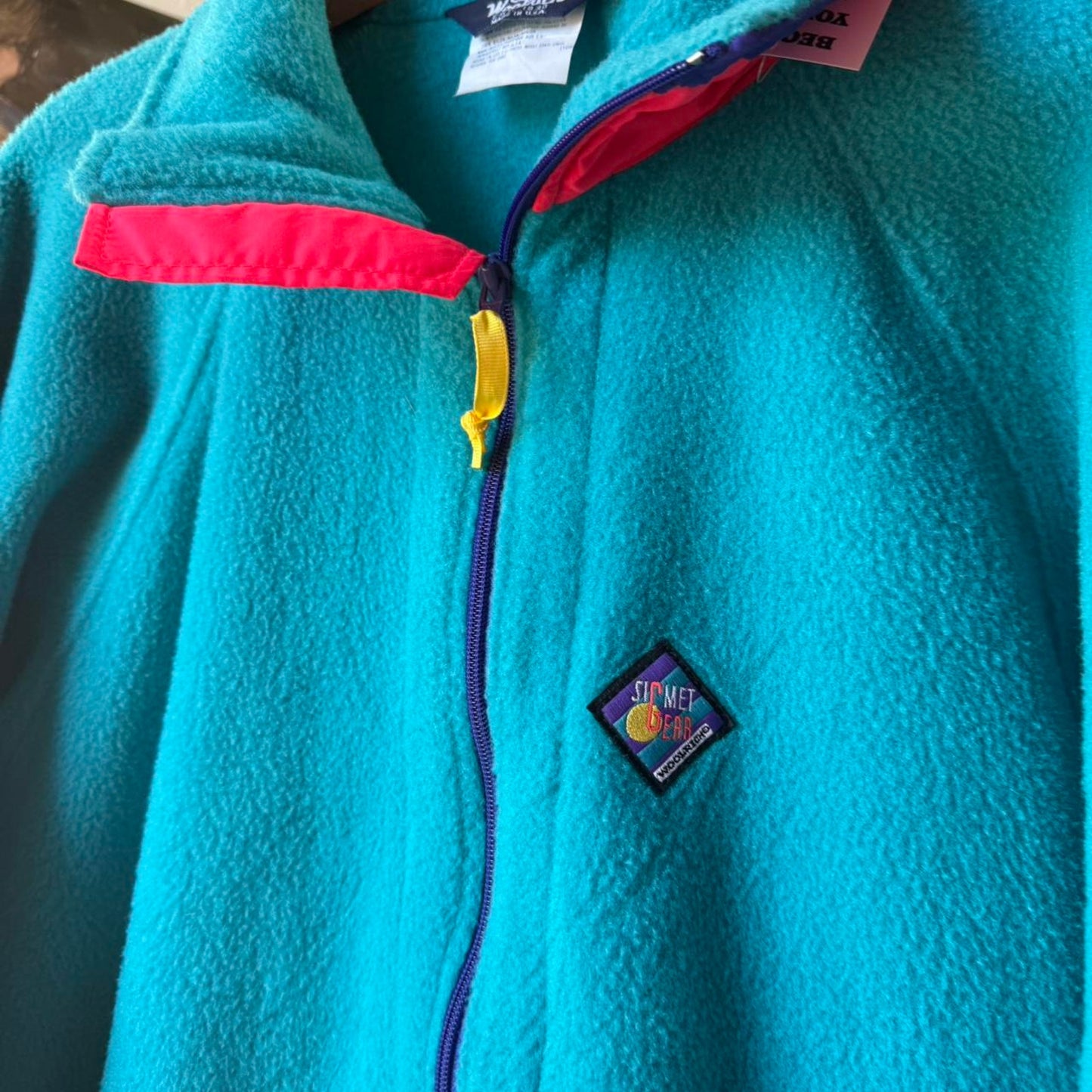 Vintage 90s Woolrich Skiing Zip Up Fleece Jacket - Large